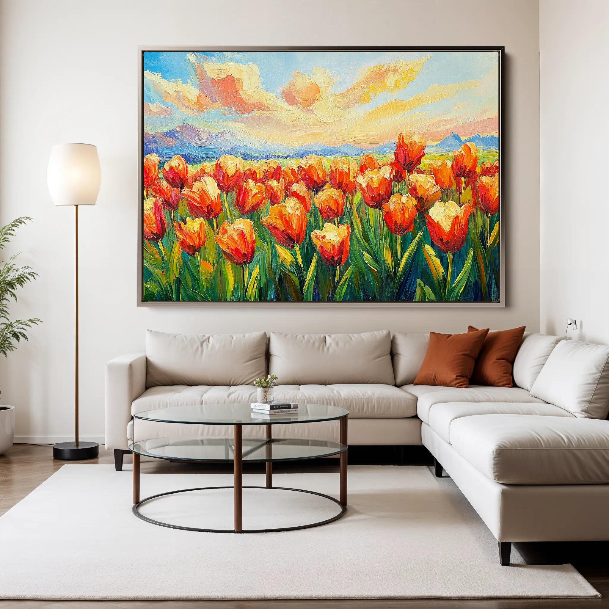 Floral Canvas Wall Art WAD1201-F 90 x 60 cm / Stretched on hidden frame