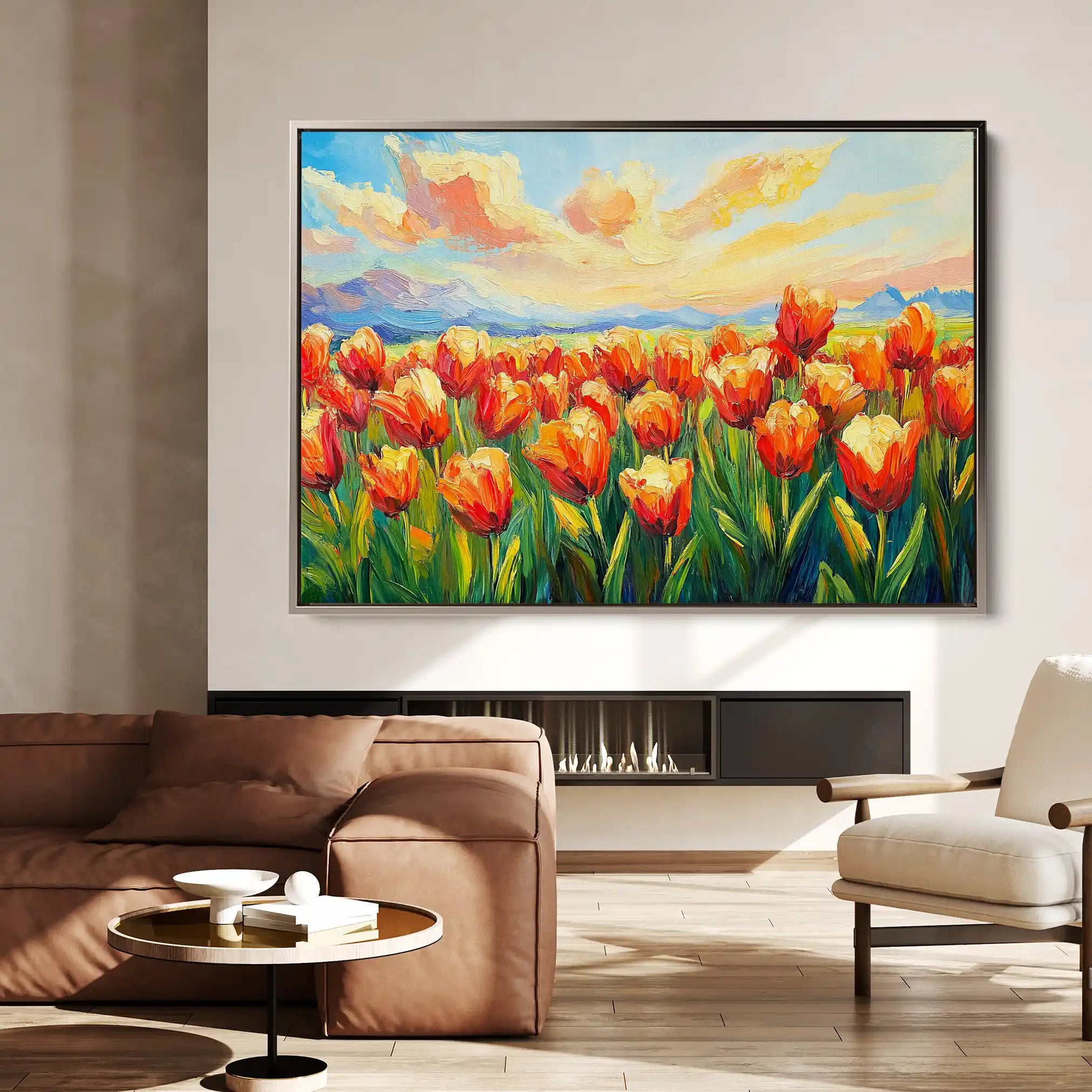 Floral Canvas Wall Art WAD1201-F 90 x 60 cm / Stretched on hidden frame
