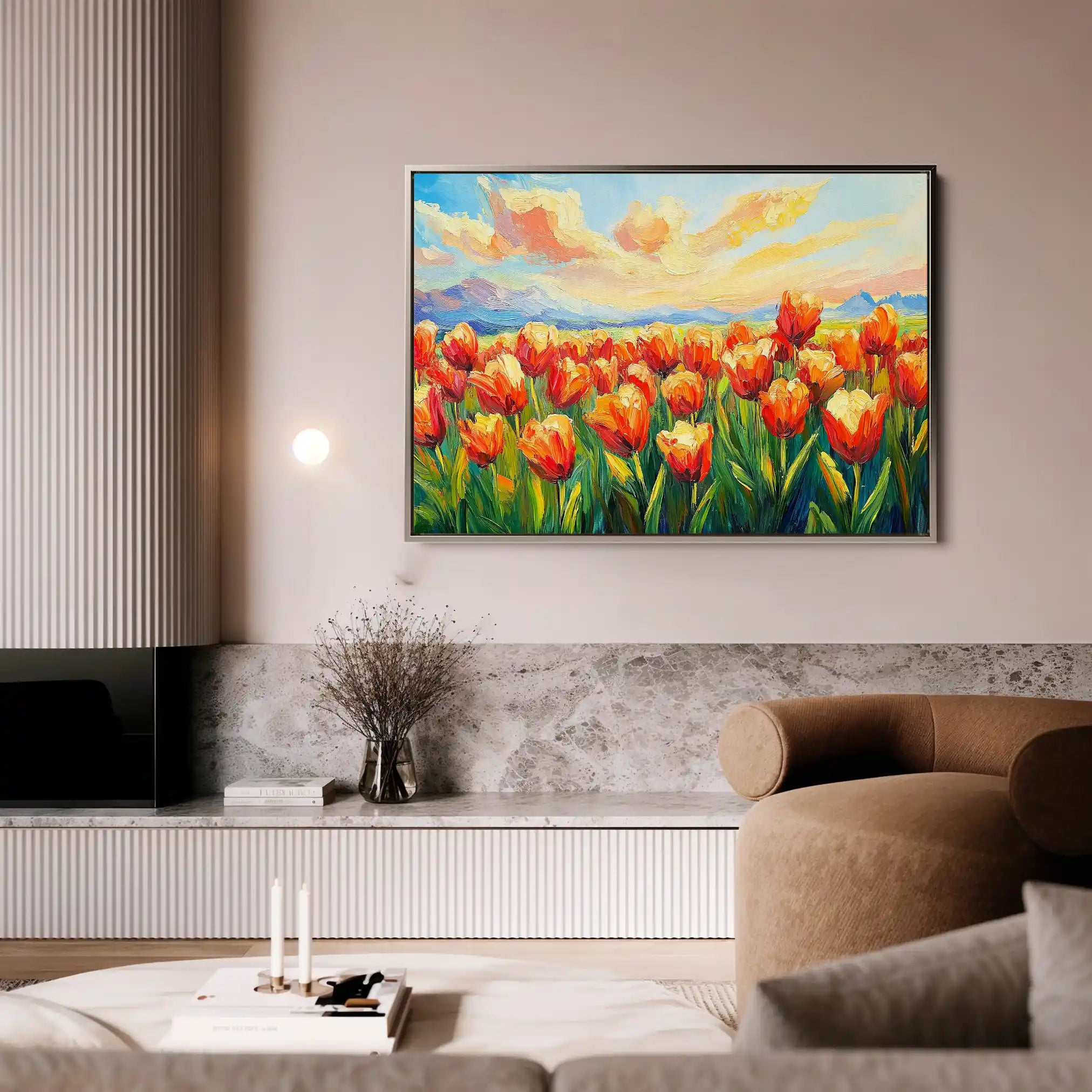 Floral Canvas Wall Art WAD1201-F 90 x 60 cm / Stretched on hidden frame