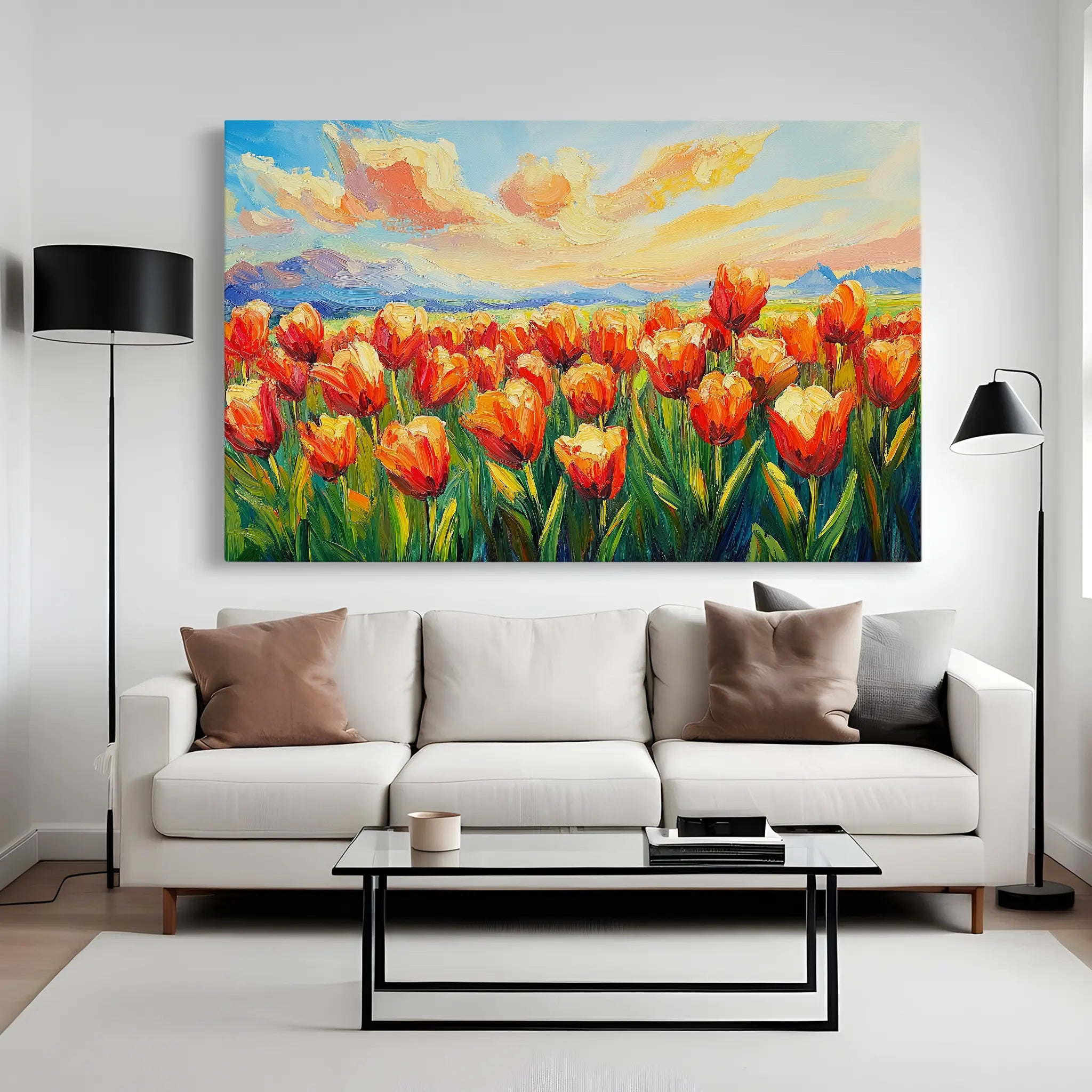 Floral Canvas Wall Art WAD1201-F 90 x 60 cm / Stretched on hidden frame