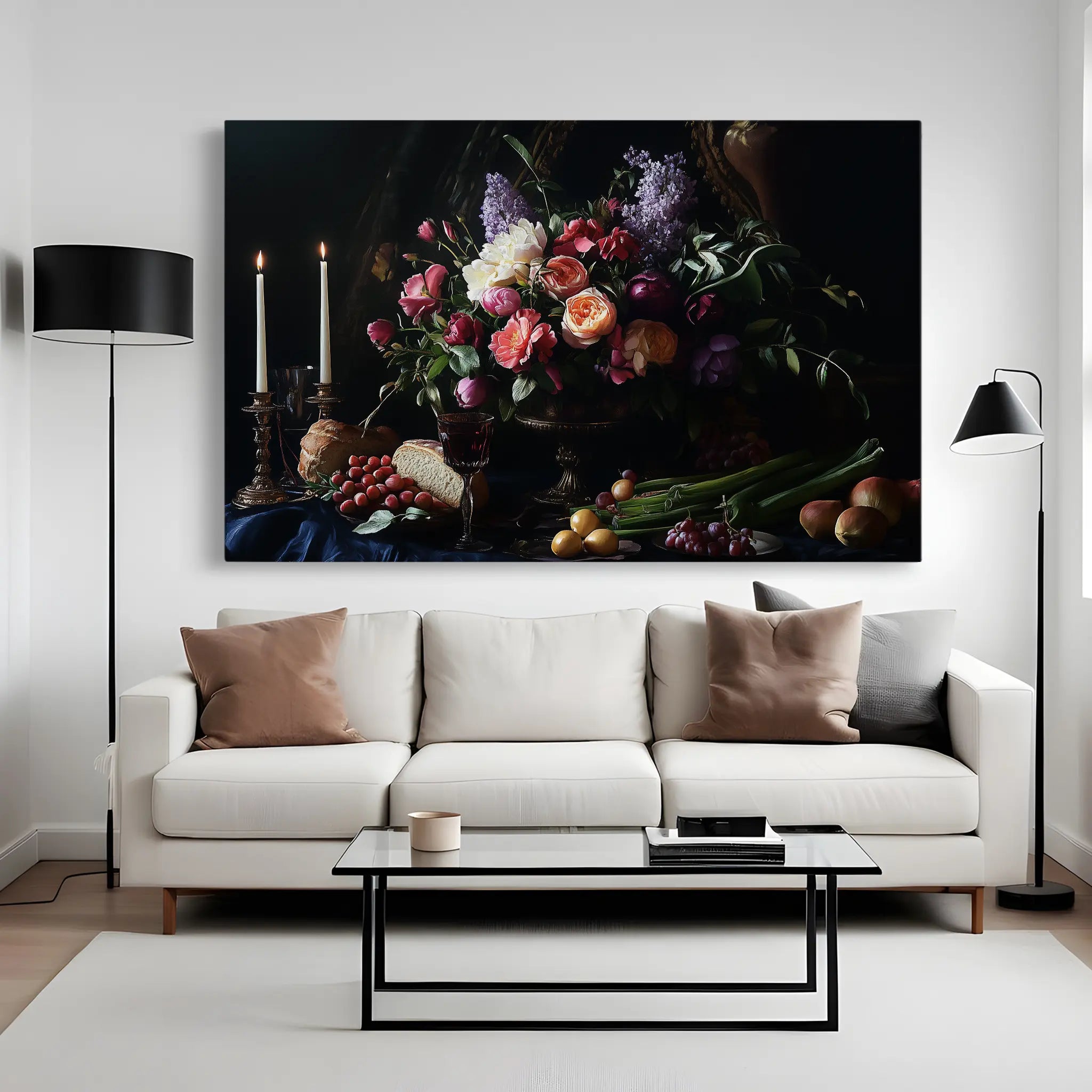 Floral Canvas Wall Art WAD1202-F 90 x 60 cm / Stretched on hidden frame