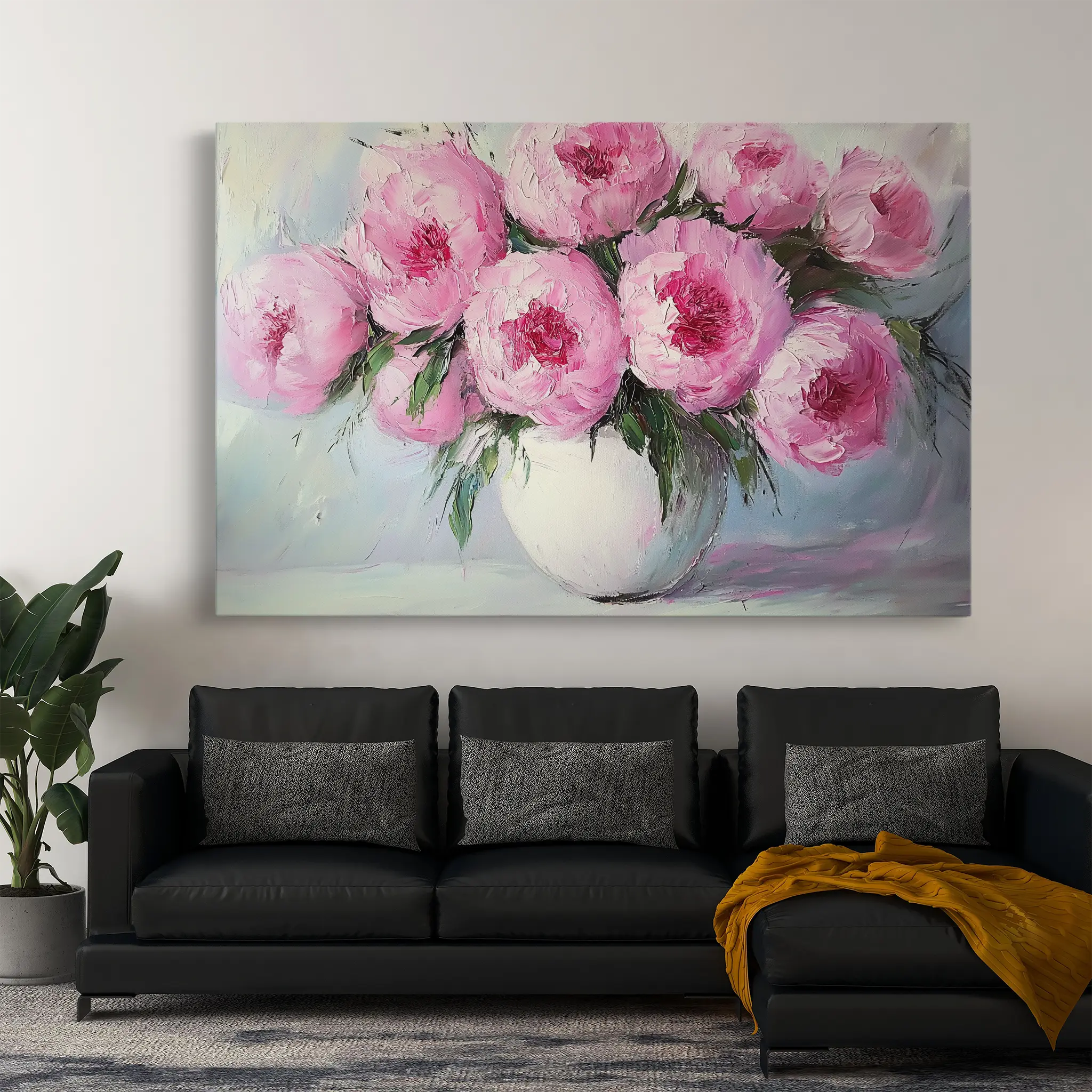 Floral Canvas Wall Art WAD1203-F 90 x 60 cm / Stretched on hidden frame