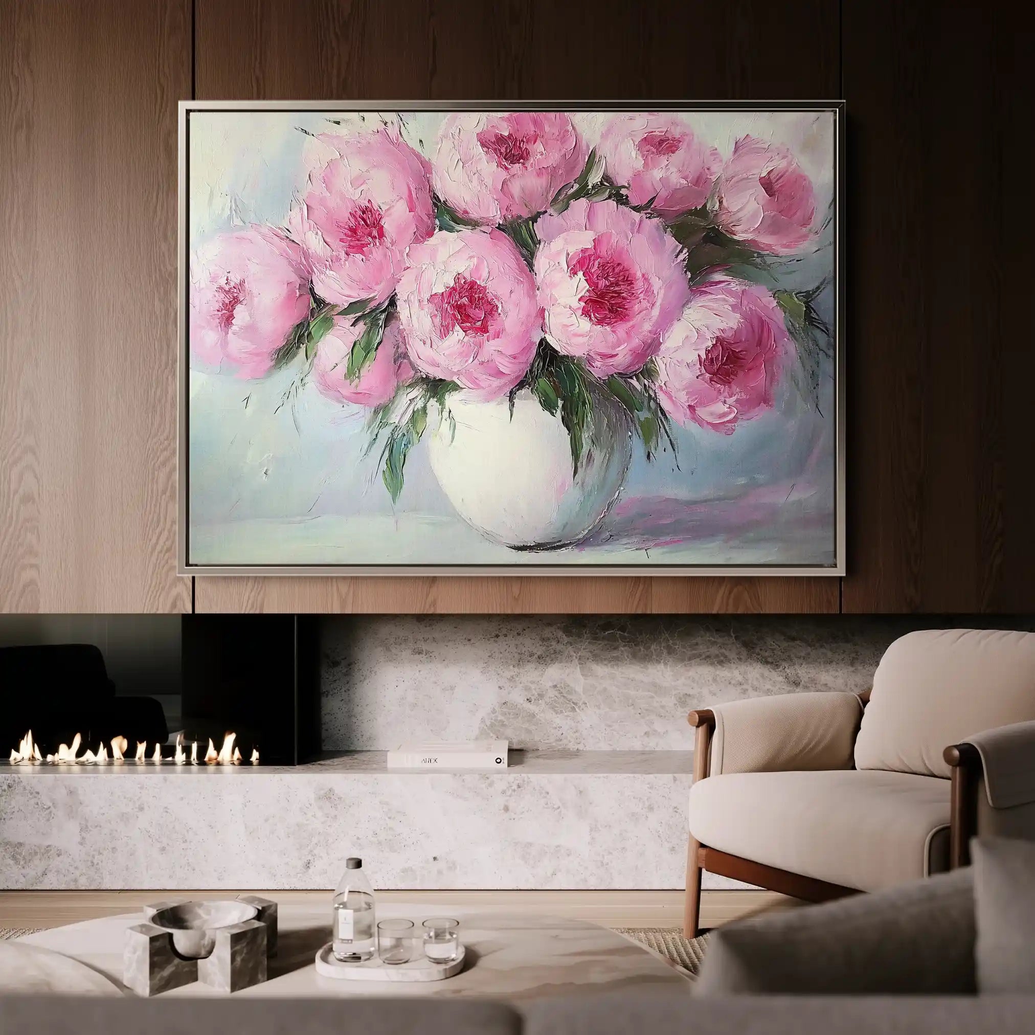 Floral Canvas Wall Art WAD1203-F 90 x 60 cm / Stretched on hidden frame