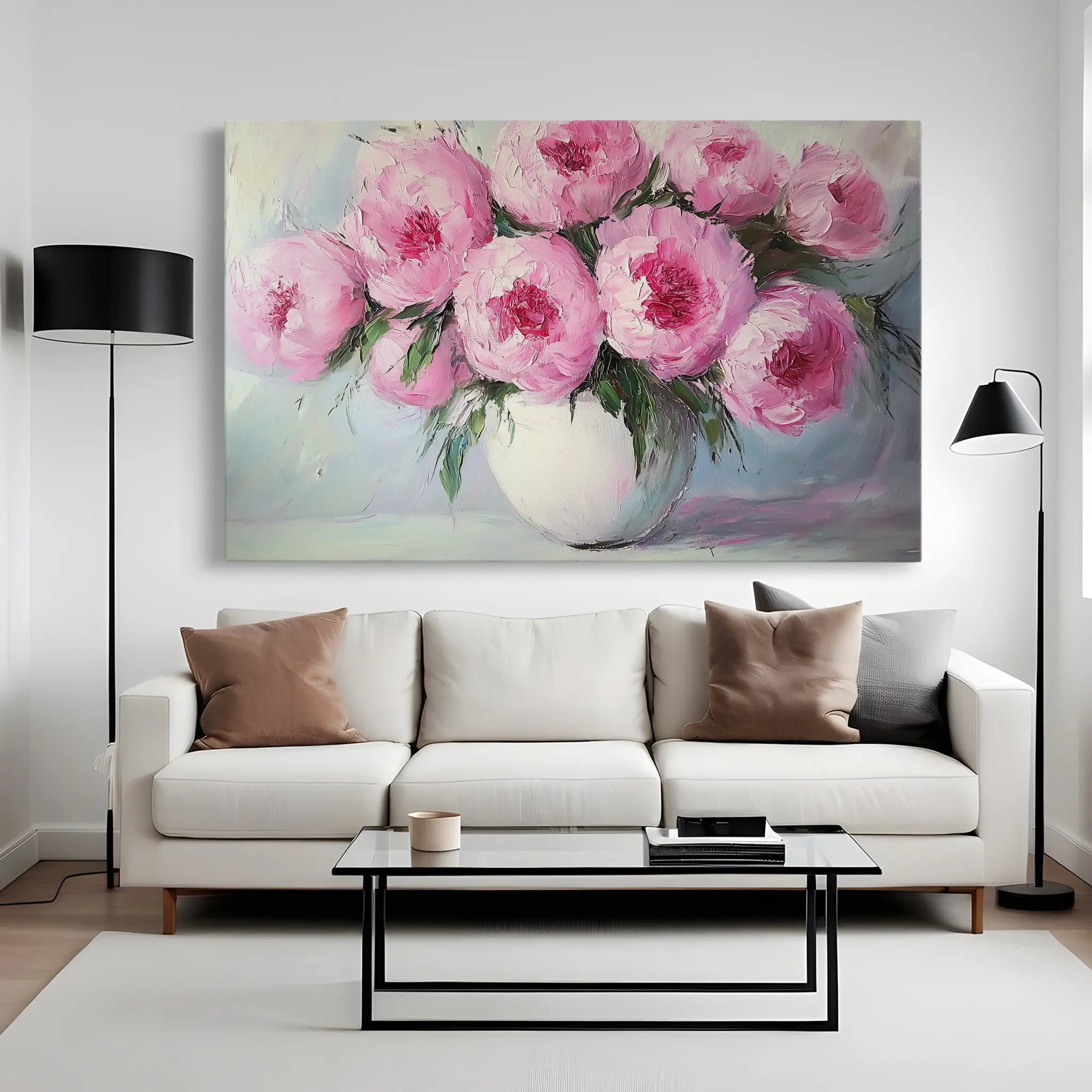 Floral Canvas Wall Art WAD1203-F 90 x 60 cm / Stretched on hidden frame