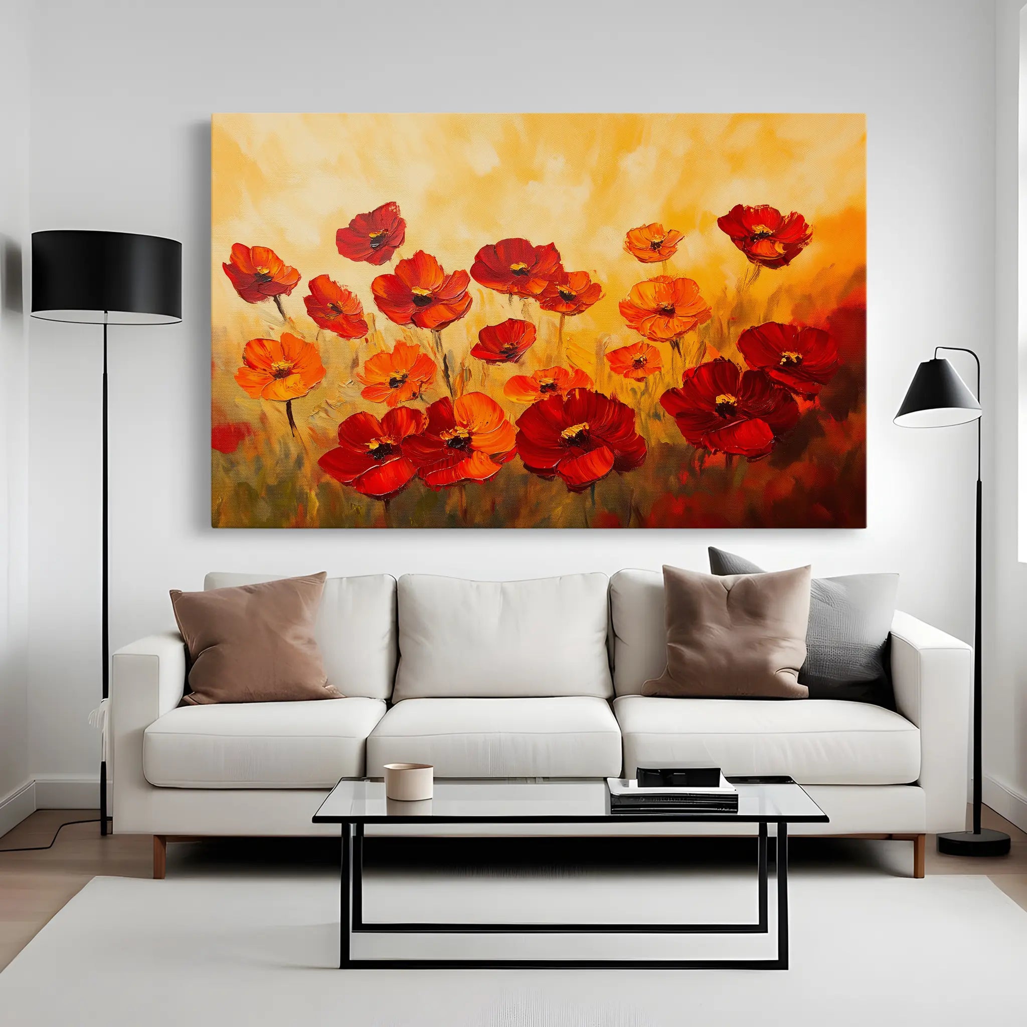 Floral Canvas Wall Art WAD1204-F 90 x 60 cm / Stretched on hidden frame