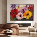 Floral Canvas Wall Art WAD1205-F 90 x 60 cm / Stretched on hidden frame