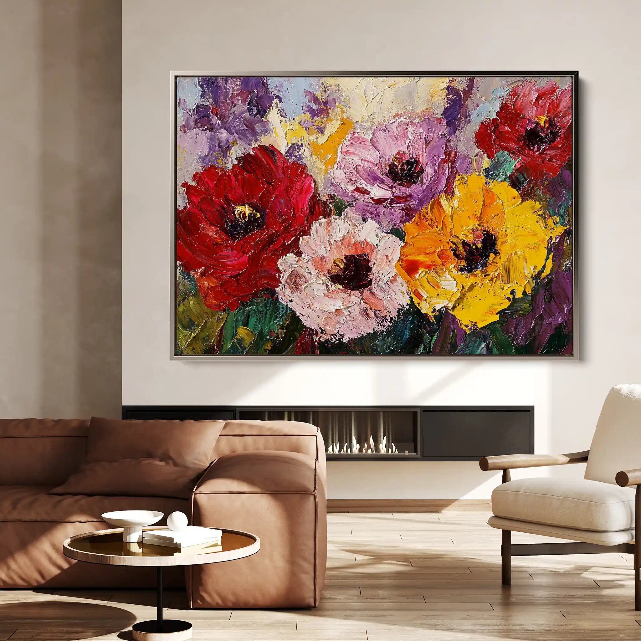 Floral Canvas Wall Art WAD1205-F 90 x 60 cm / Stretched on hidden frame