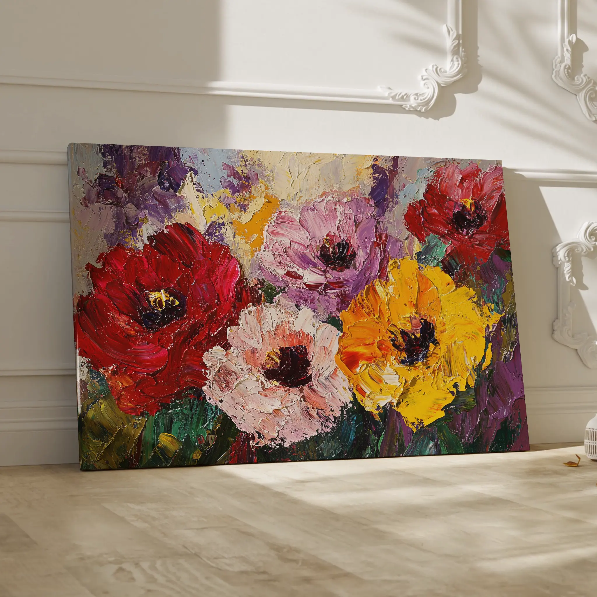 Floral Canvas Wall Art WAD1205-F 90 x 60 cm / Stretched on hidden frame