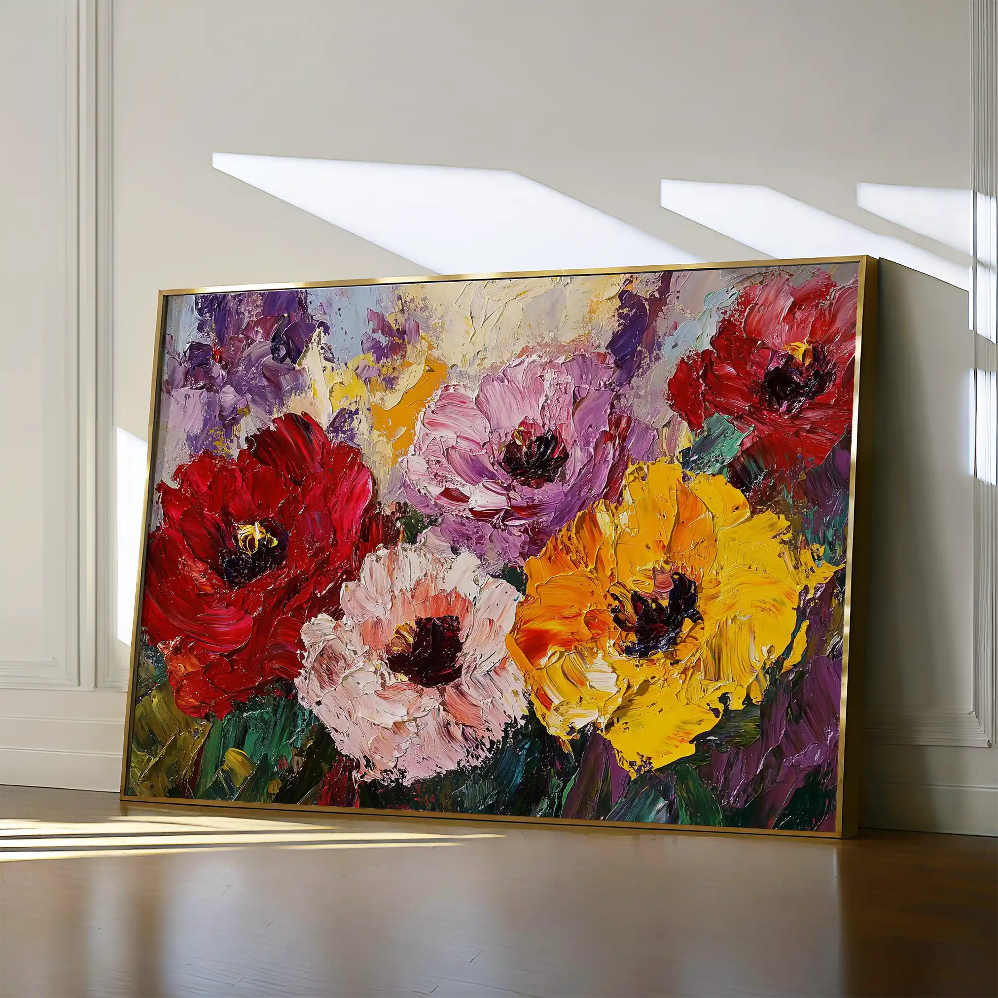 Floral Canvas Wall Art WAD1205-F 90 x 60 cm / Stretched on hidden frame