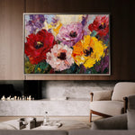 Floral Canvas Wall Art WAD1205-F 90 x 60 cm / Stretched on hidden frame