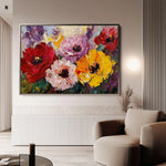 Floral Canvas Wall Art WAD1205-F 90 x 60 cm / Stretched on hidden frame