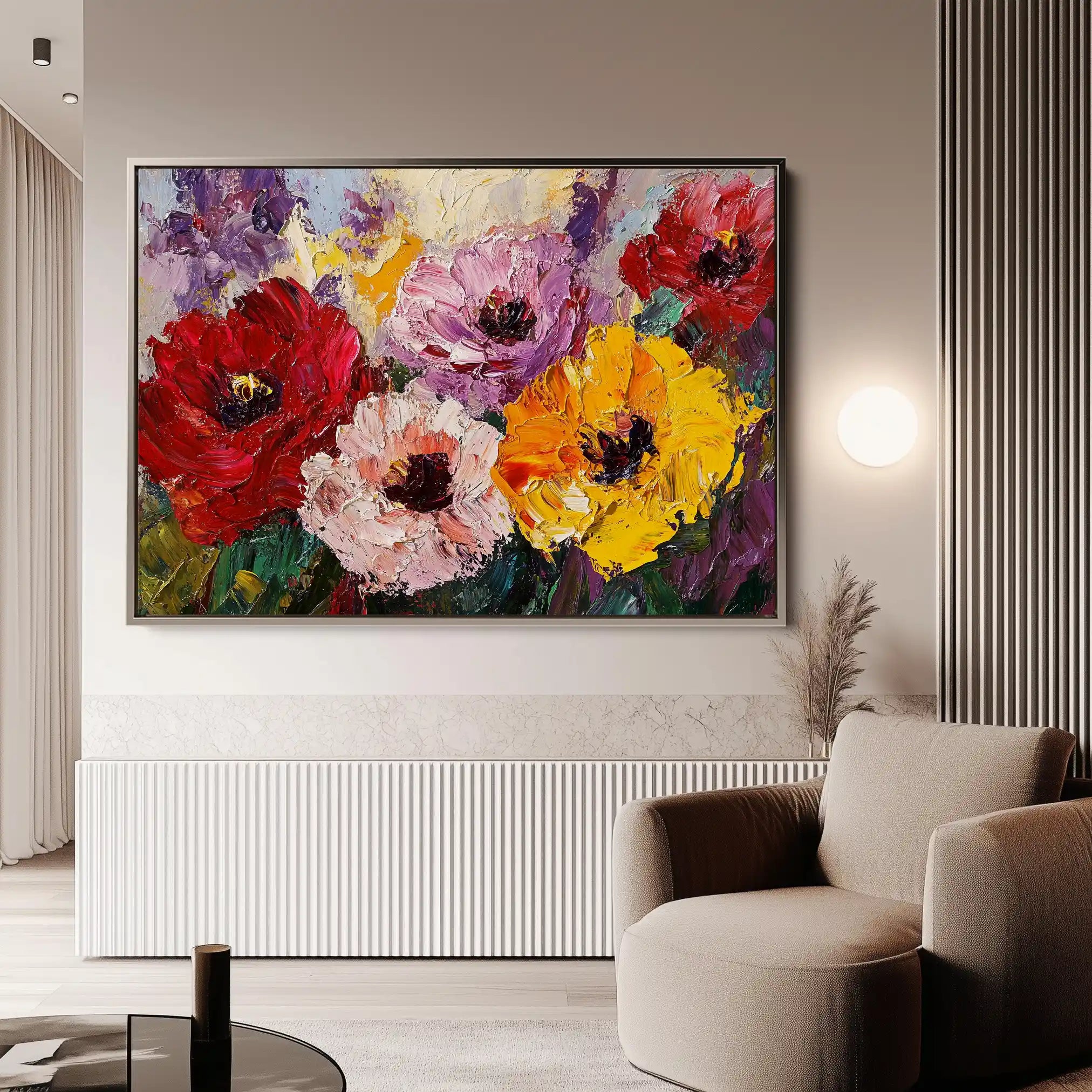Floral Canvas Wall Art WAD1205-F 90 x 60 cm / Stretched on hidden frame