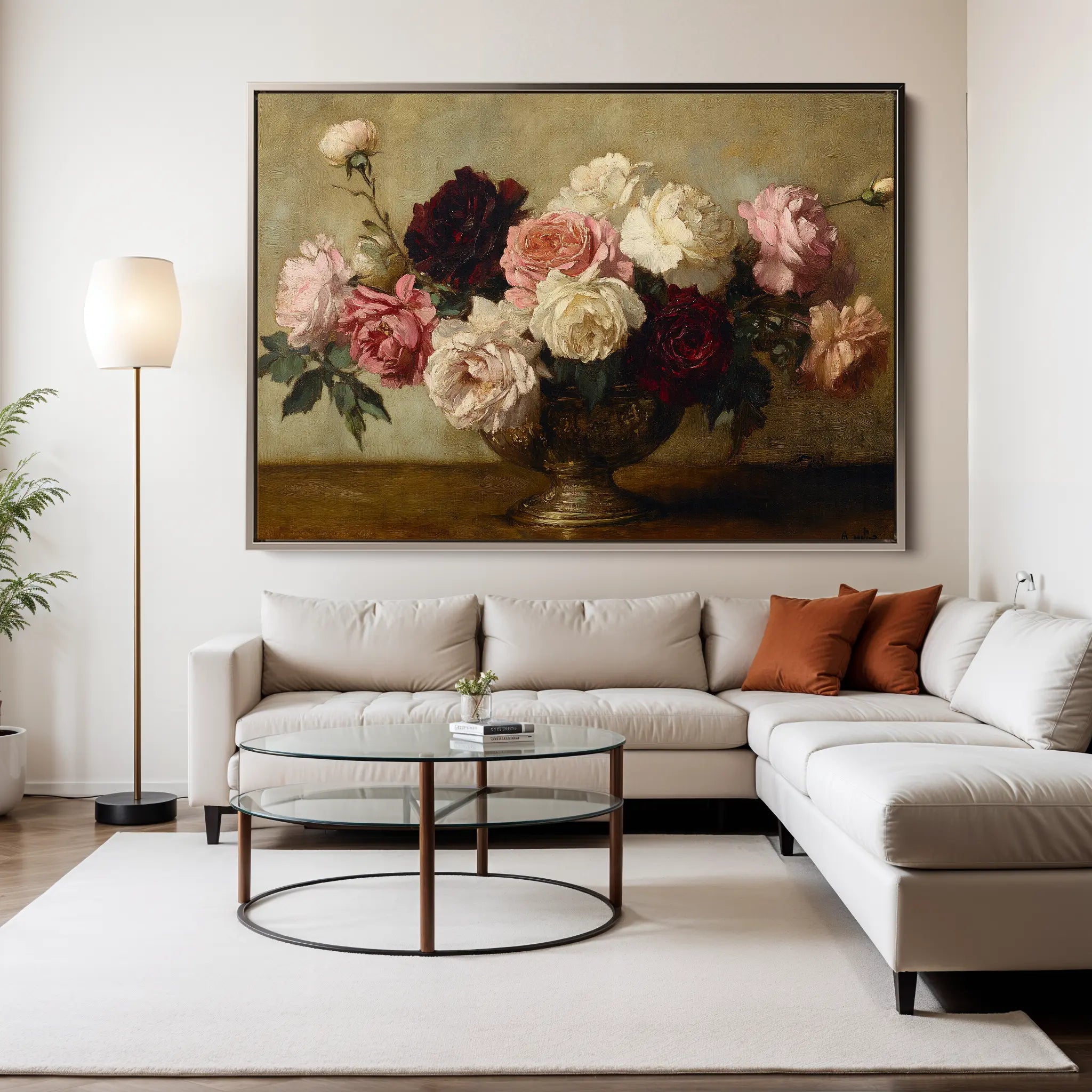 Floral Canvas Wall Art WAD1206-F 90 x 60 cm / Stretched on hidden frame