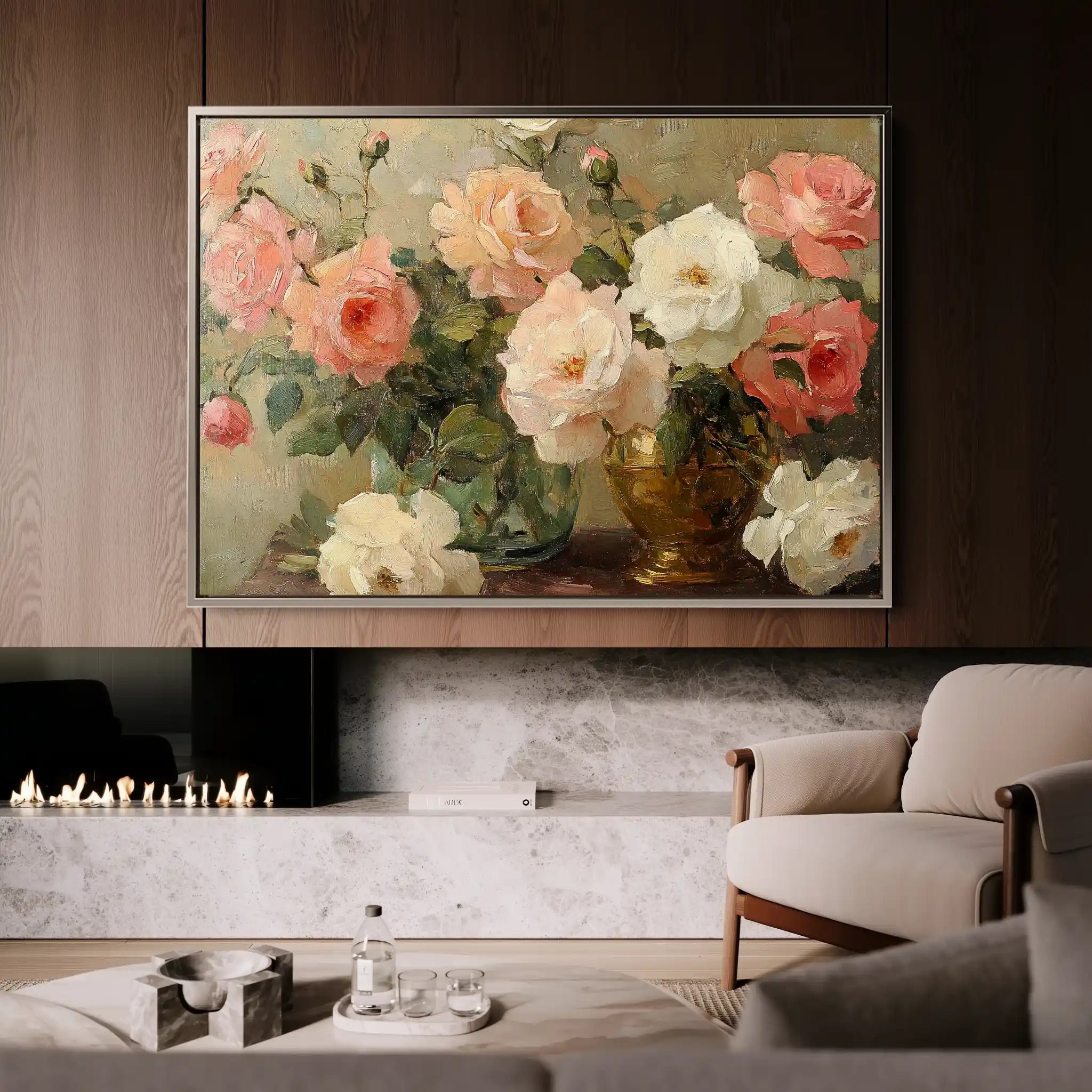 Floral Canvas Wall Art WAD1207-F 90 x 60 cm / Stretched on hidden frame