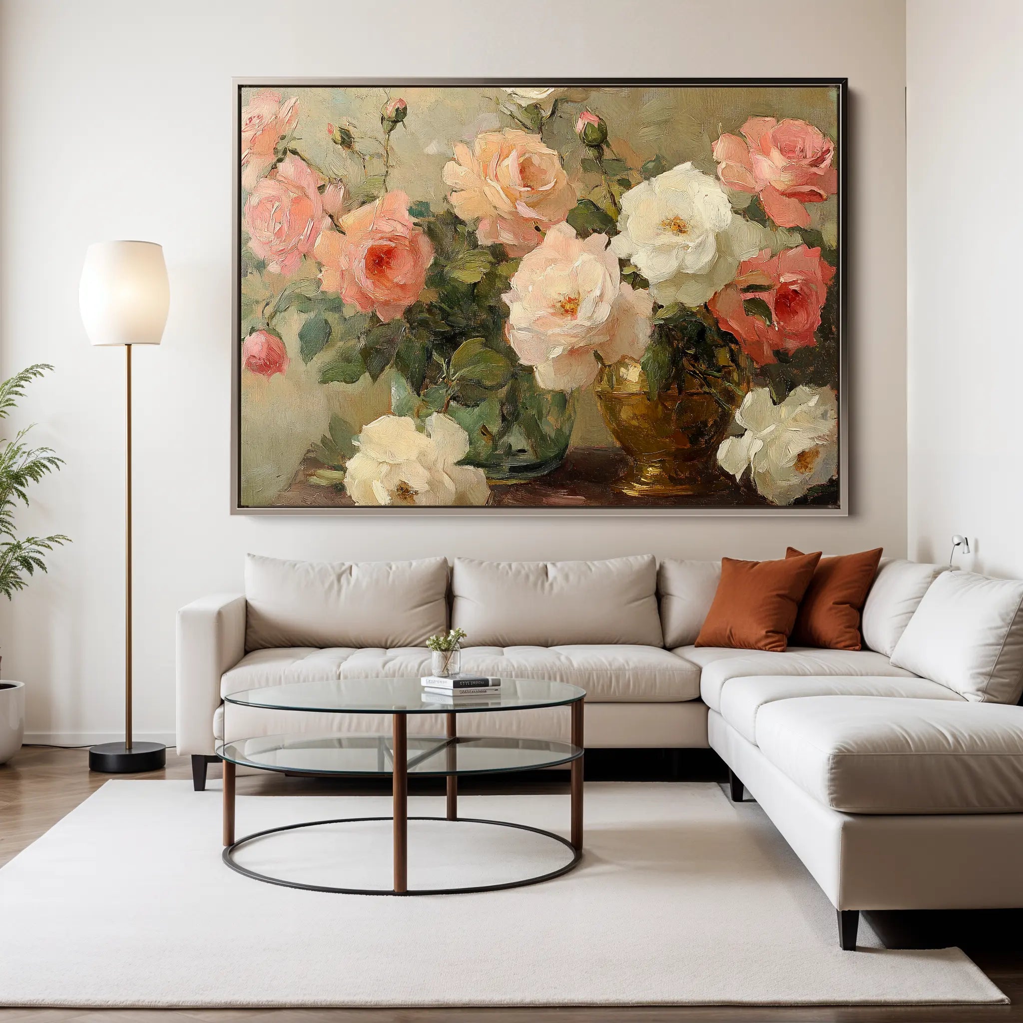 Floral Canvas Wall Art WAD1207-F 90 x 60 cm / Stretched on hidden frame