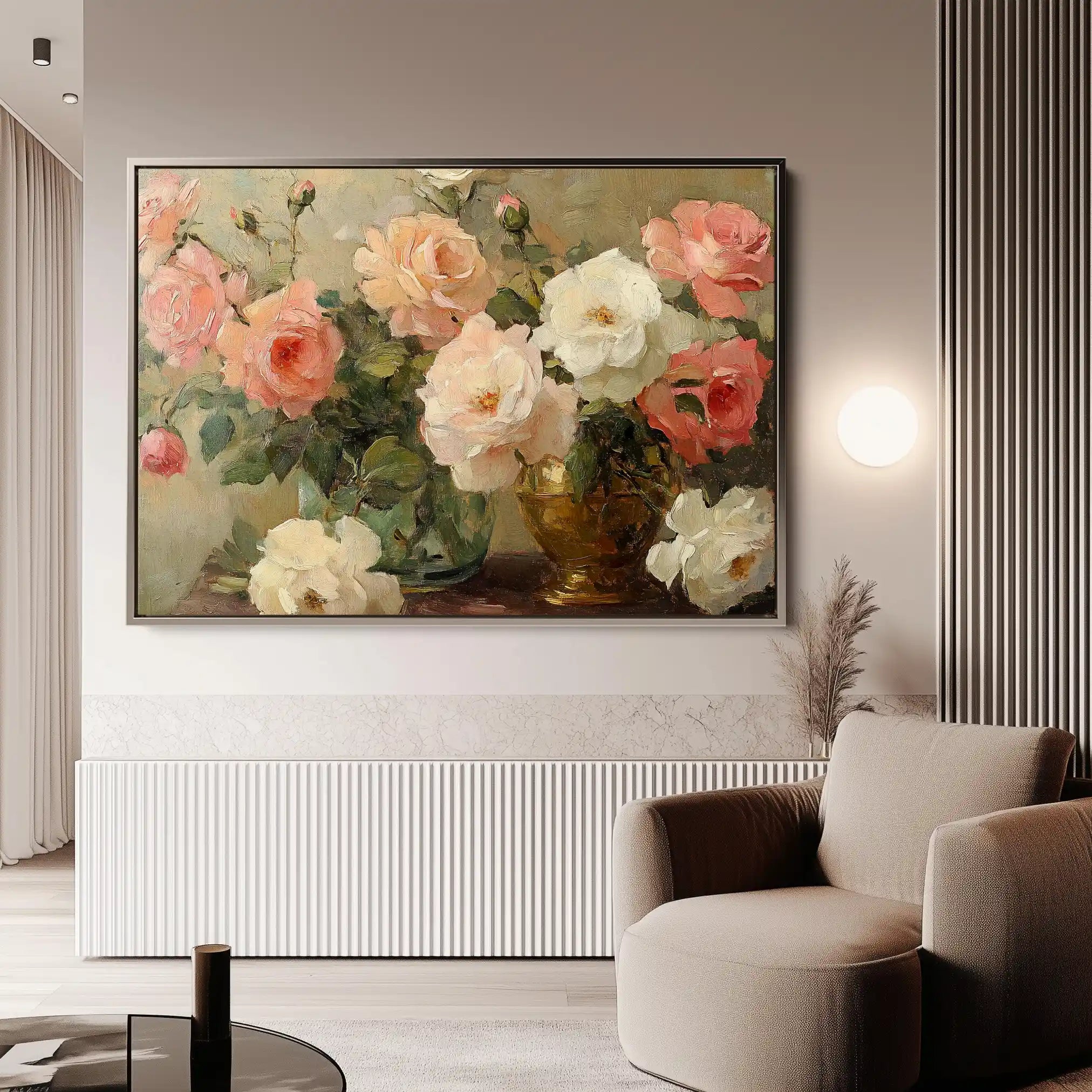 Floral Canvas Wall Art WAD1207-F 90 x 60 cm / Stretched on hidden frame