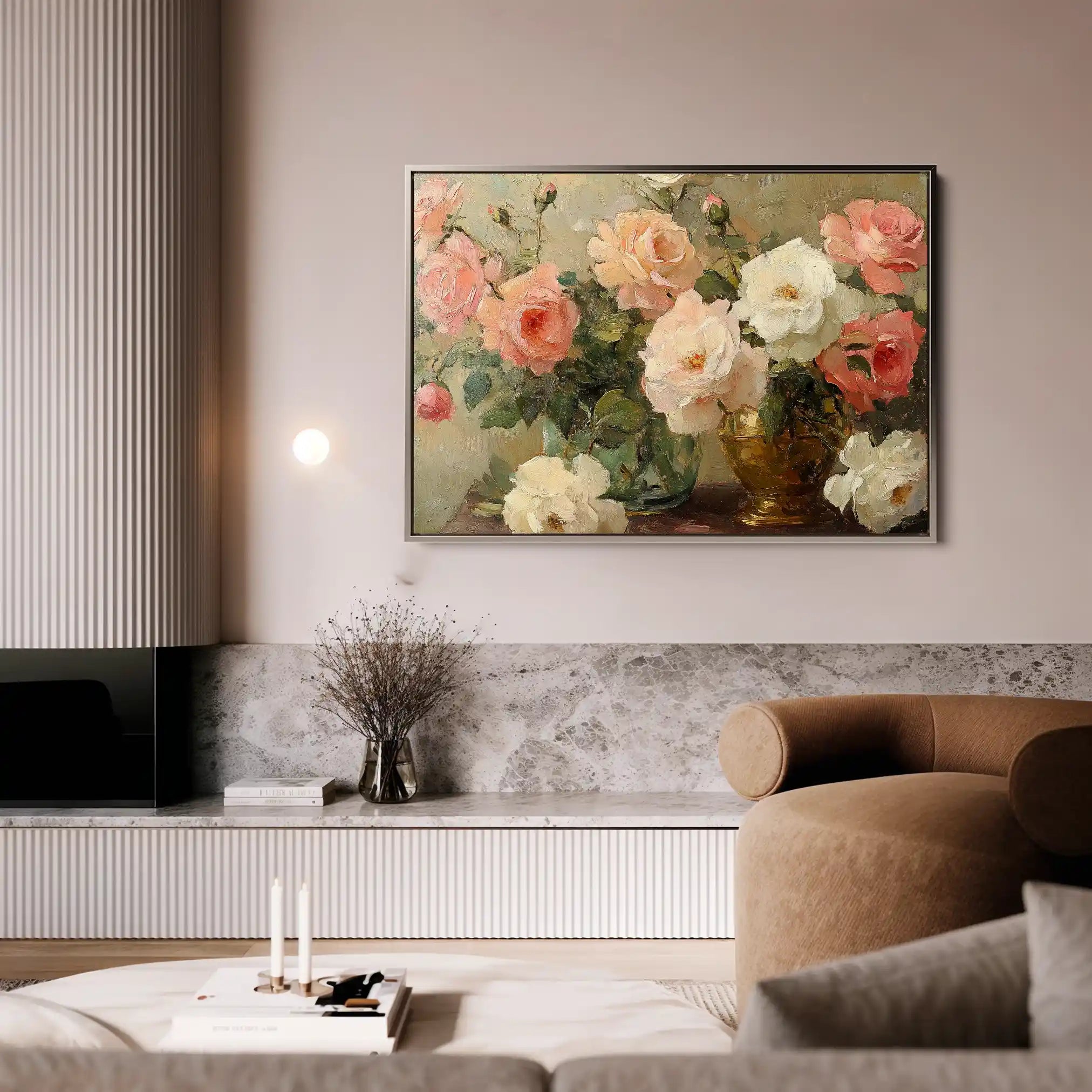 Floral Canvas Wall Art WAD1207-F 90 x 60 cm / Stretched on hidden frame