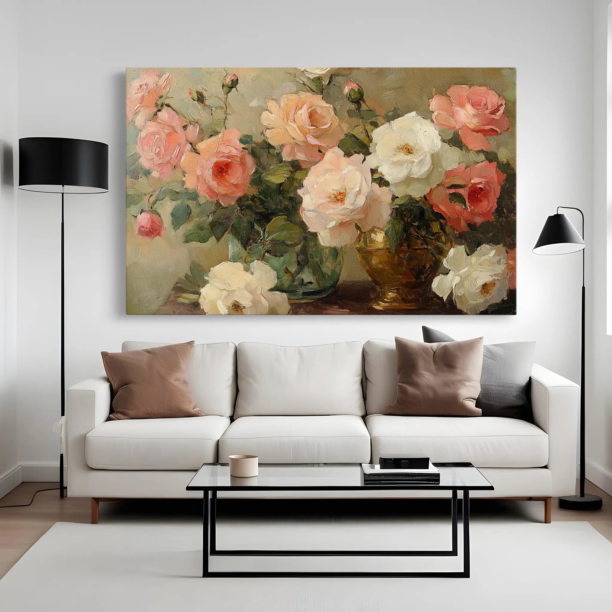 Floral Canvas Wall Art WAD1207-F 90 x 60 cm / Stretched on hidden frame