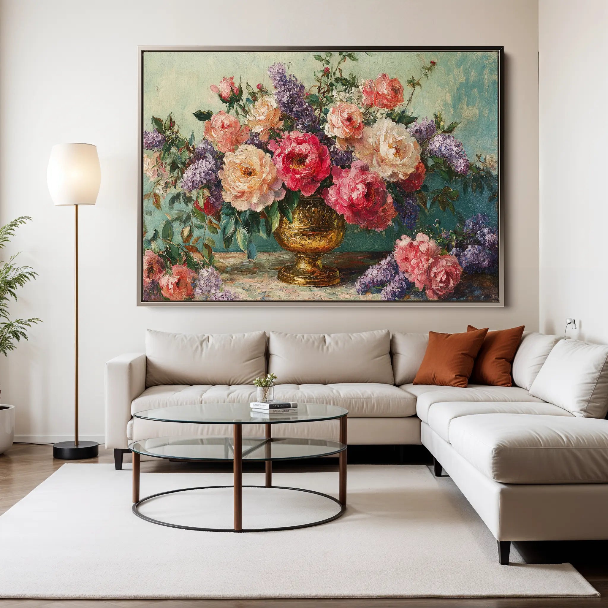 Floral Canvas Wall Art WAD1208-F 90 x 60 cm / Stretched on hidden frame