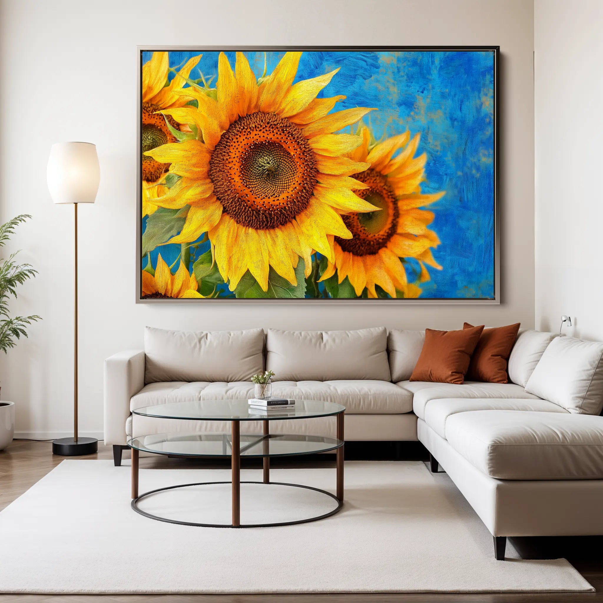 Floral Canvas Wall Art WAD1209-F 90 x 60 cm / Stretched on hidden frame