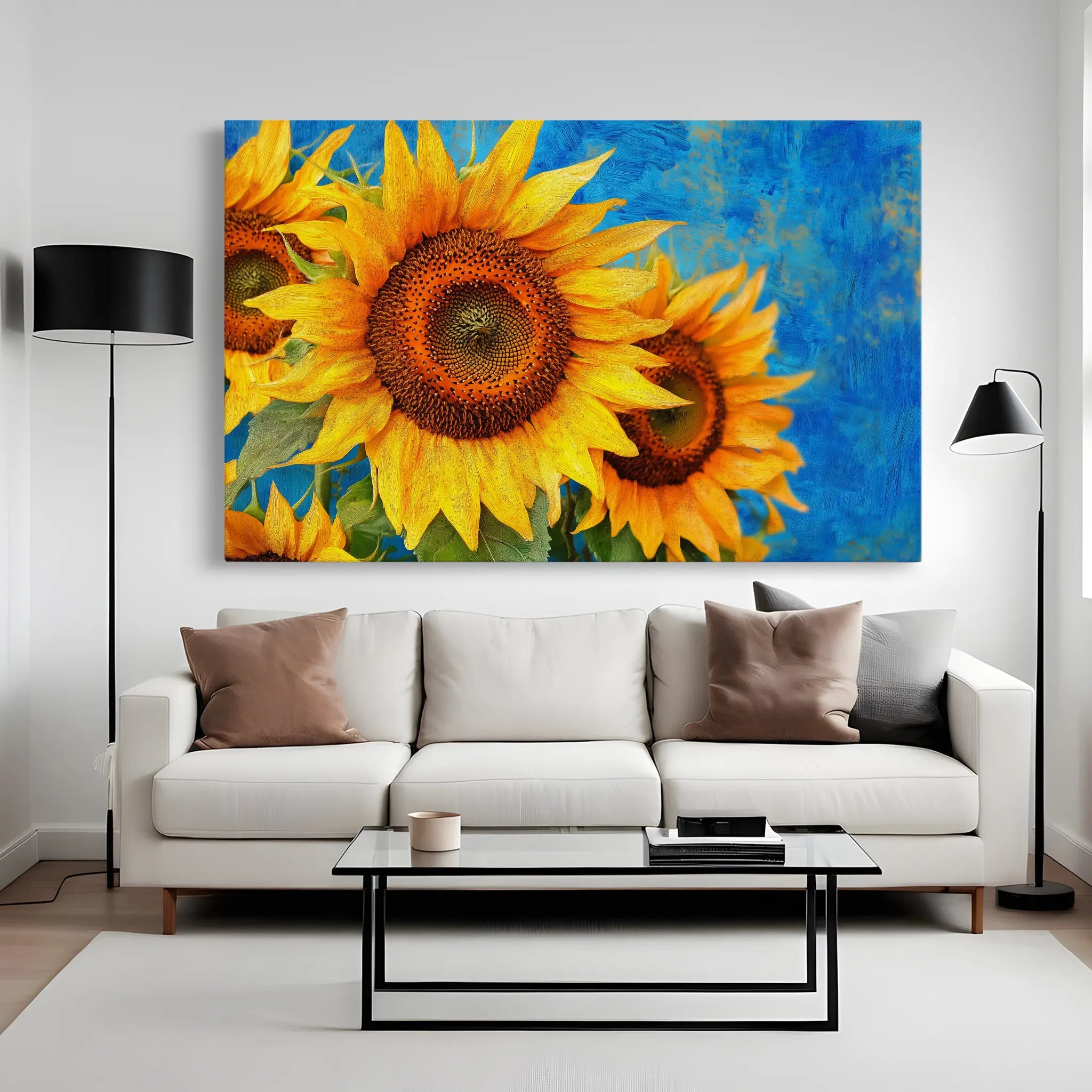 Floral Canvas Wall Art WAD1209-F 90 x 60 cm / Stretched on hidden frame