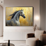 Horses 121 Canvas Art 90 x 60 cm / Stretched on hidden frame