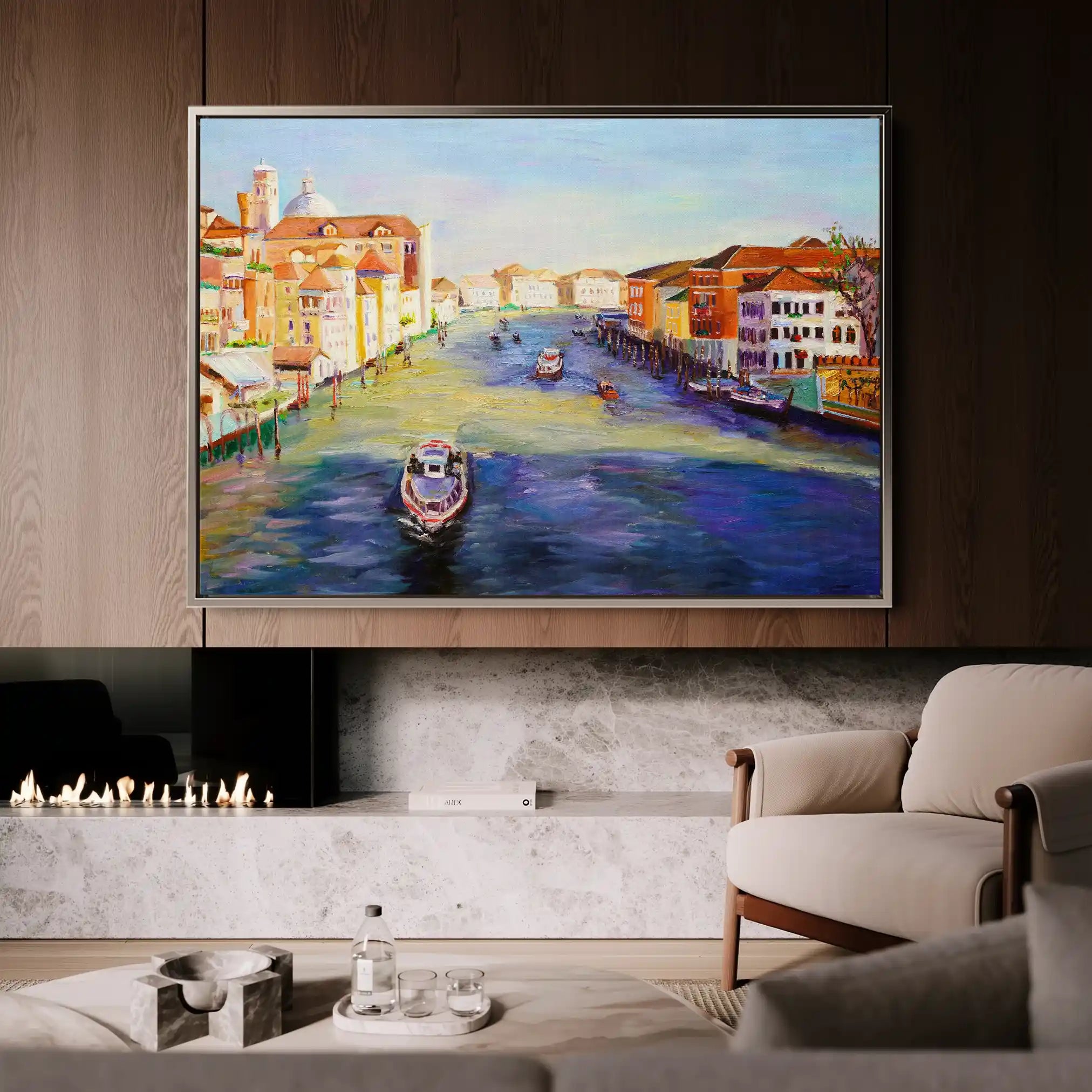 Landscape 121 Canvas Art 90 x 60 cm / Stretched on hidden frame