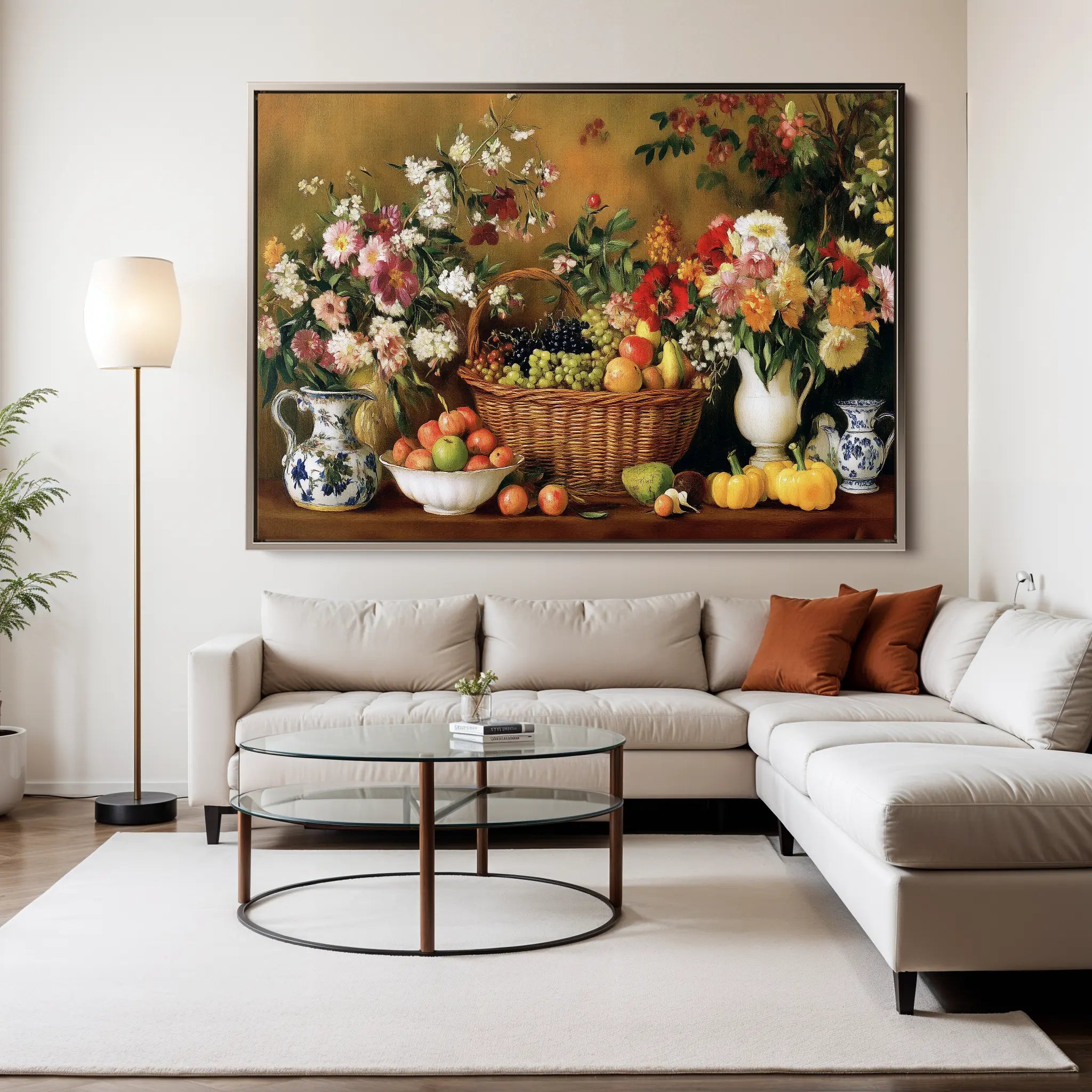 Floral Canvas Wall Art WAD1210-F 90 x 60 cm / Stretched on hidden frame