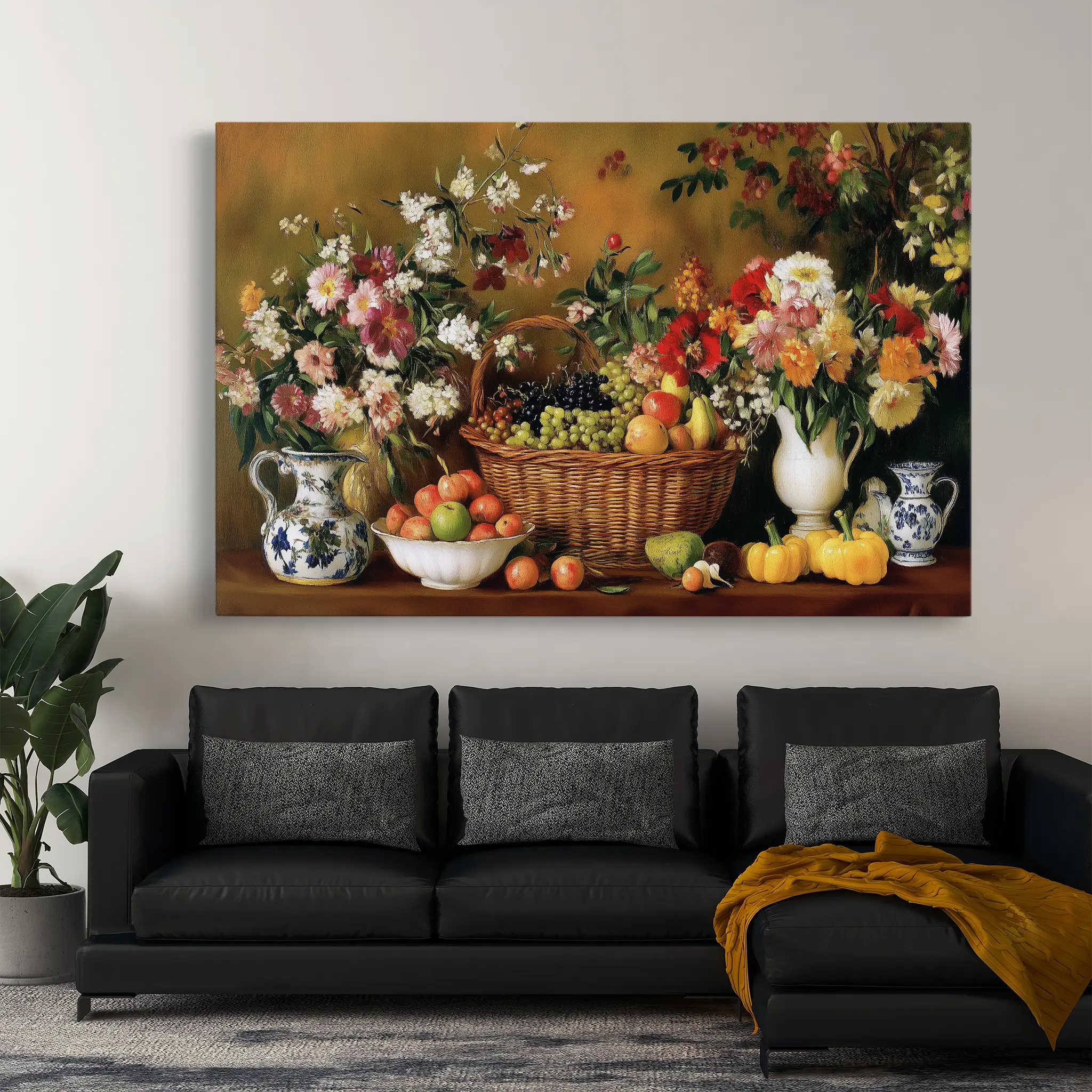 Floral Canvas Wall Art WAD1210-F 90 x 60 cm / Stretched on hidden frame