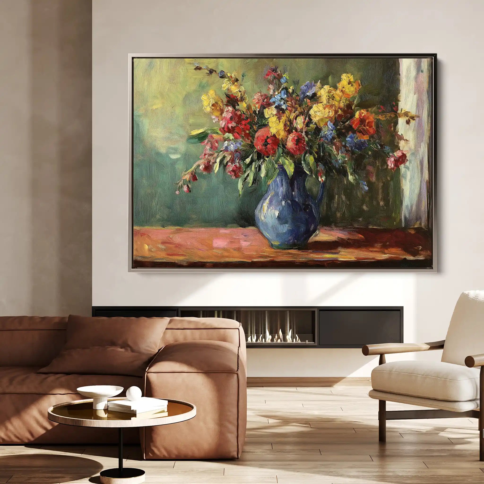 Floral Canvas Wall Art WAD1211-F 90 x 60 cm / Stretched on hidden frame