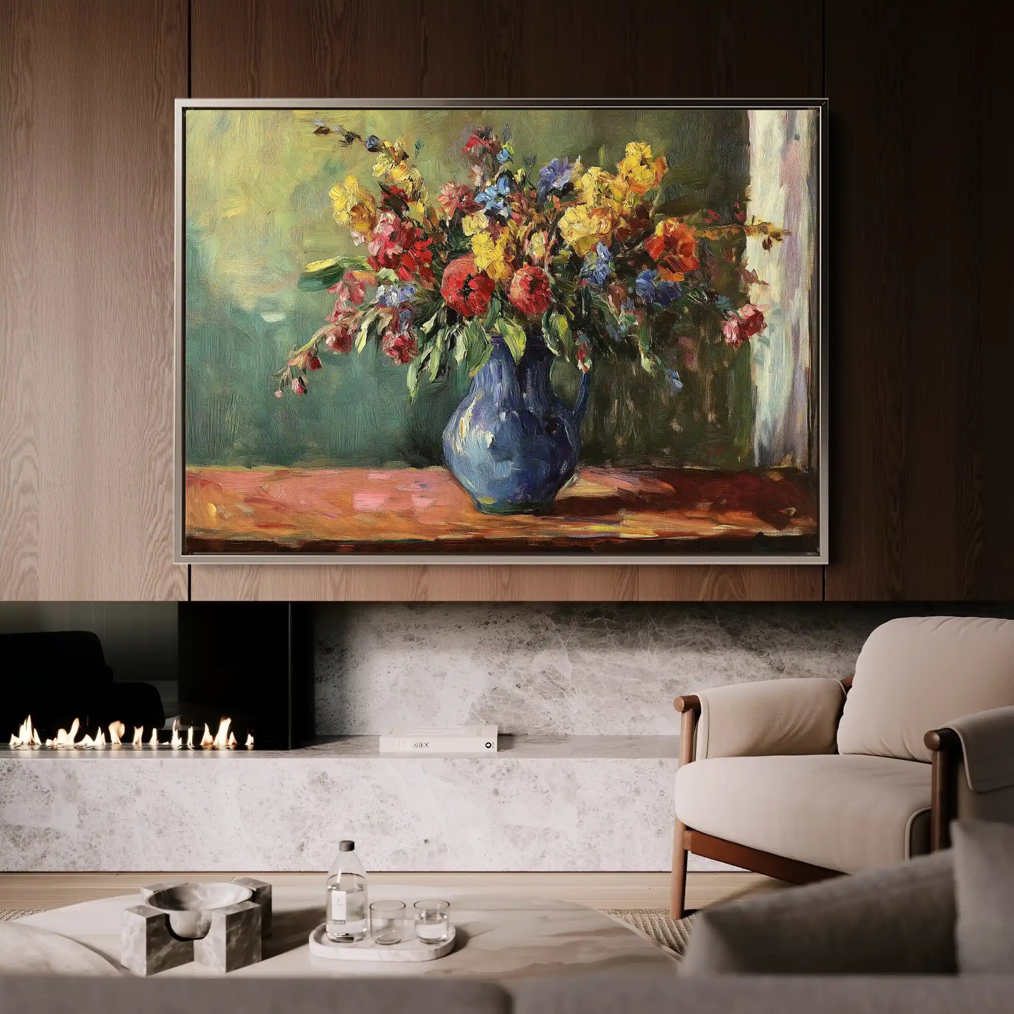 Floral Canvas Wall Art WAD1211-F 90 x 60 cm / Stretched on hidden frame