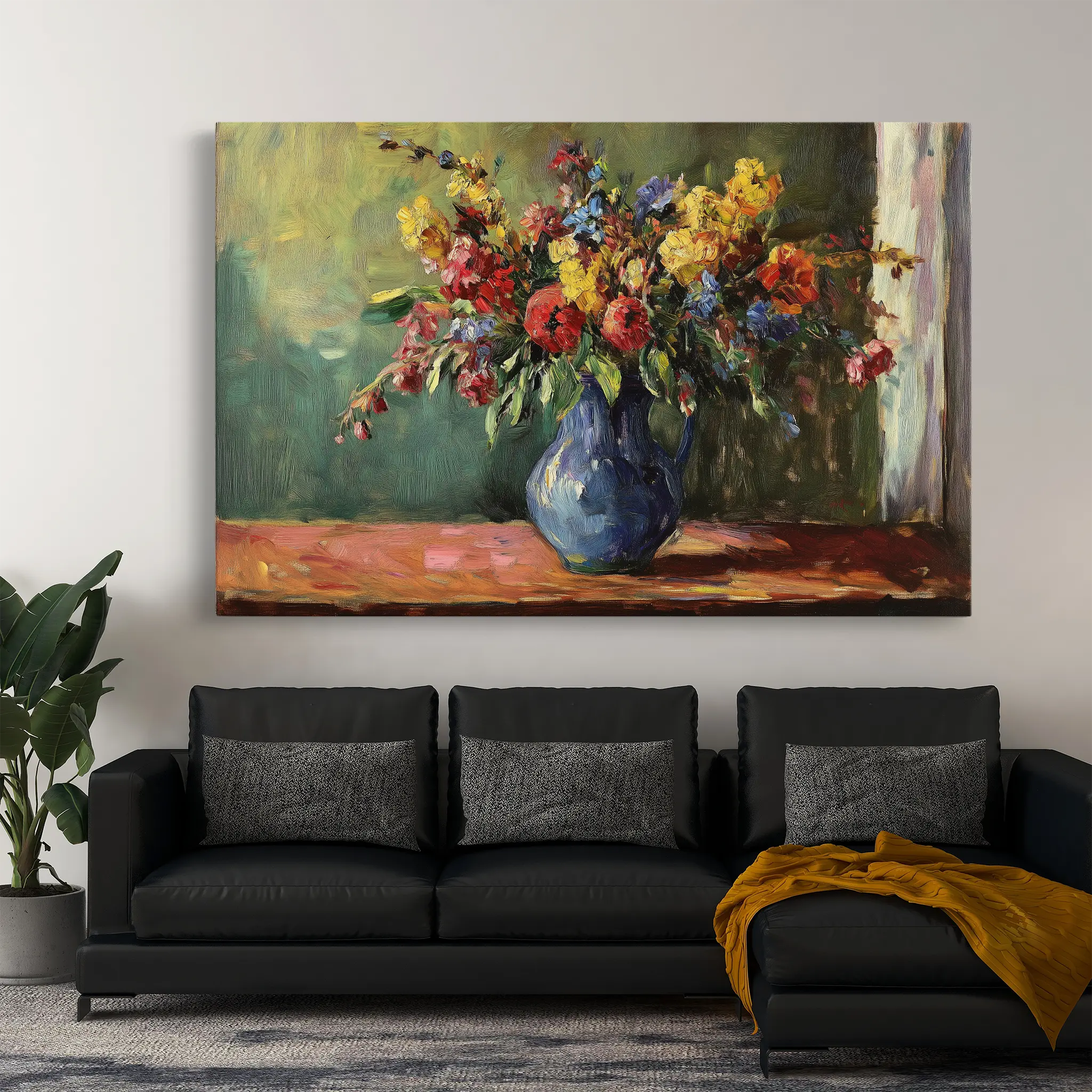 Floral Canvas Wall Art WAD1211-F 90 x 60 cm / Stretched on hidden frame