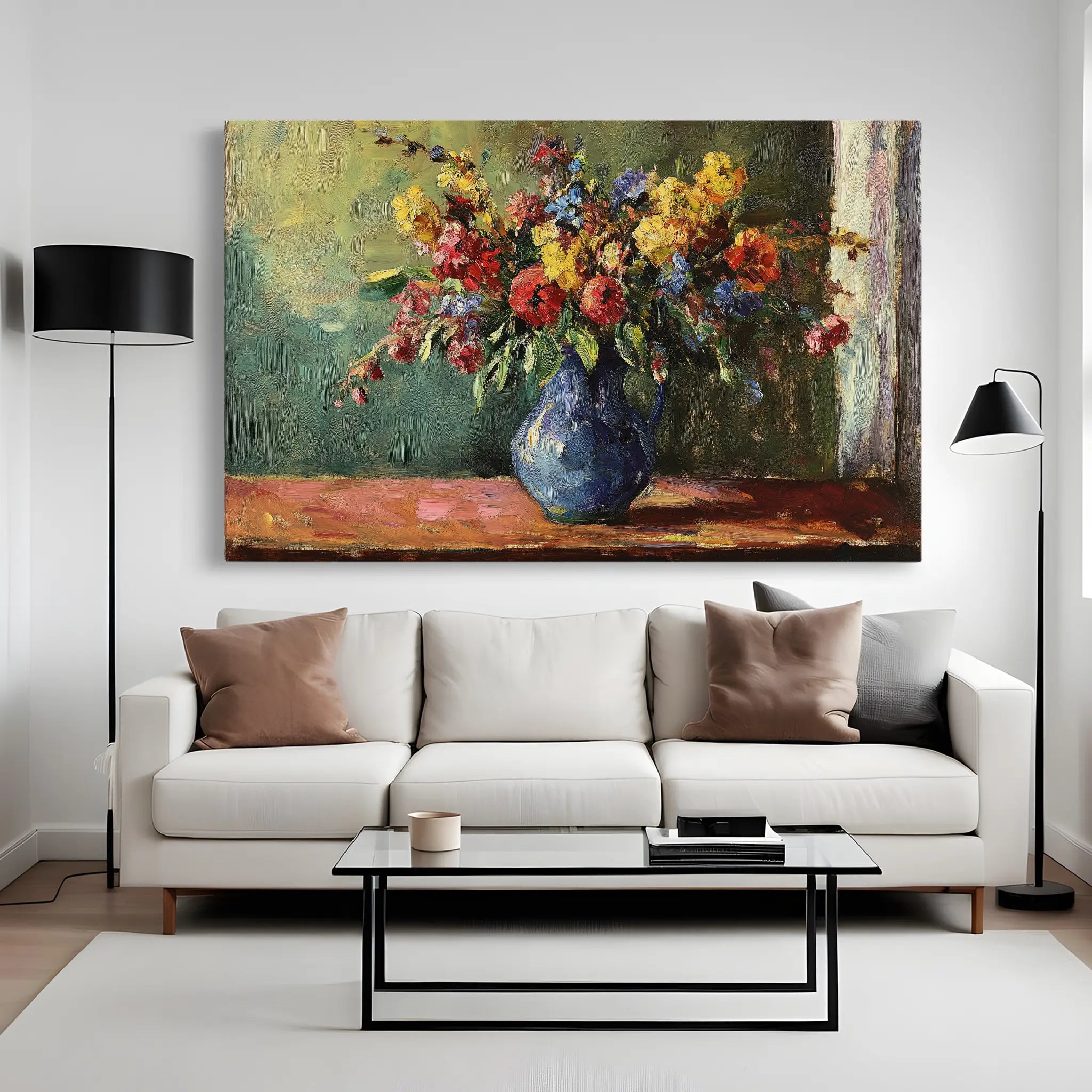 Floral Canvas Wall Art WAD1211-F 90 x 60 cm / Stretched on hidden frame