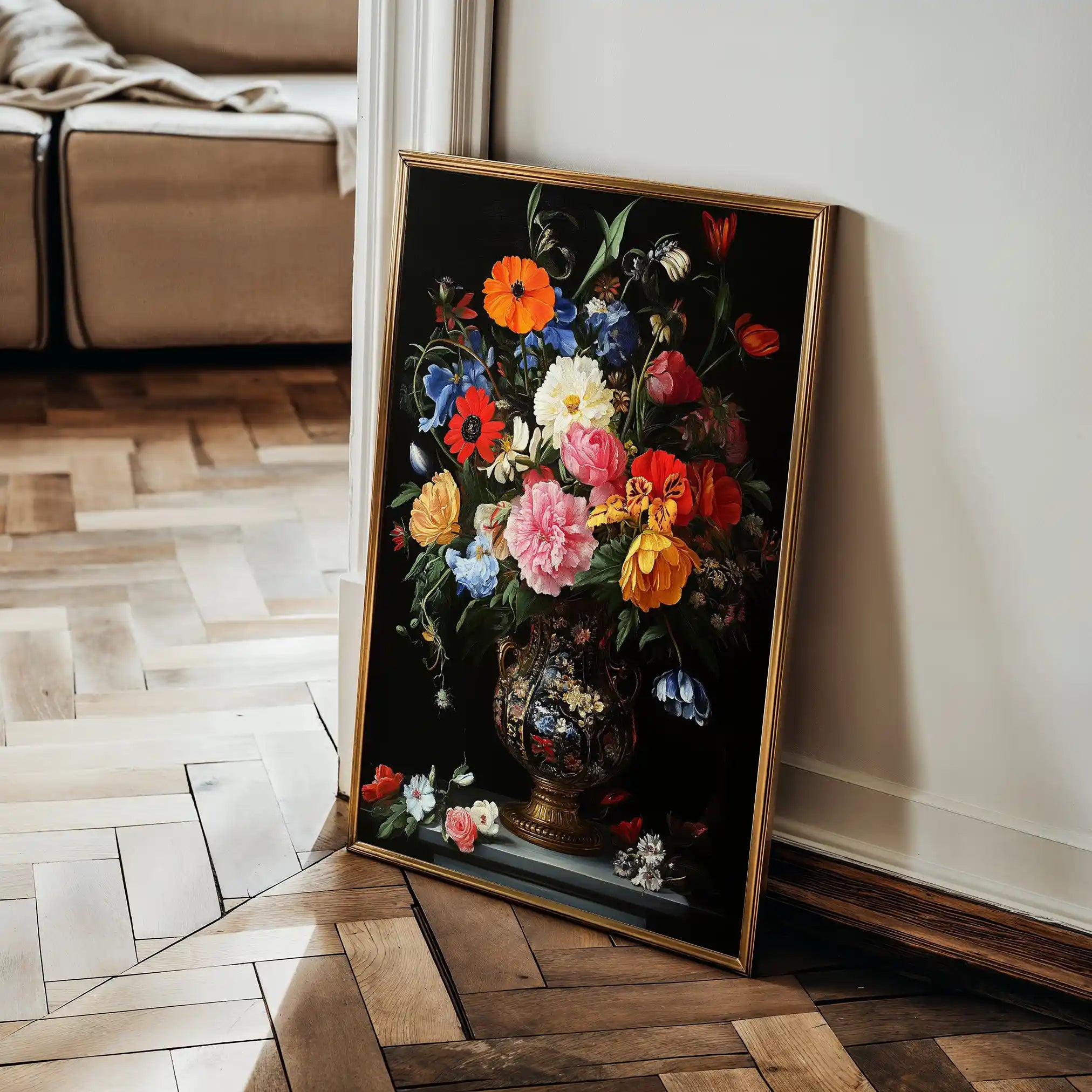 Floral Canvas Wall Art WAD1215-F 90 x 60 cm / Stretched on hidden frame
