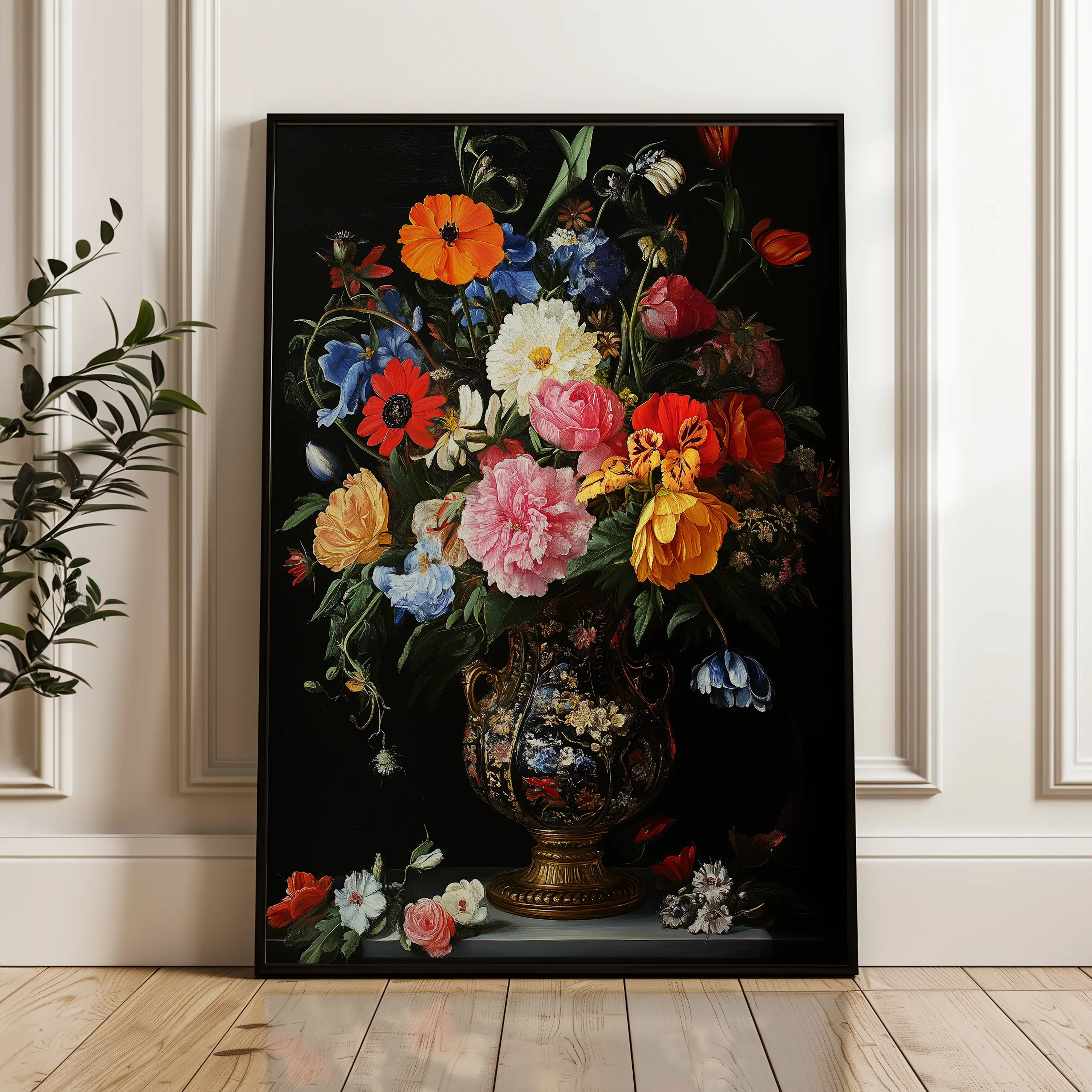 Floral Canvas Wall Art WAD1215-F 90 x 60 cm / Stretched on hidden frame