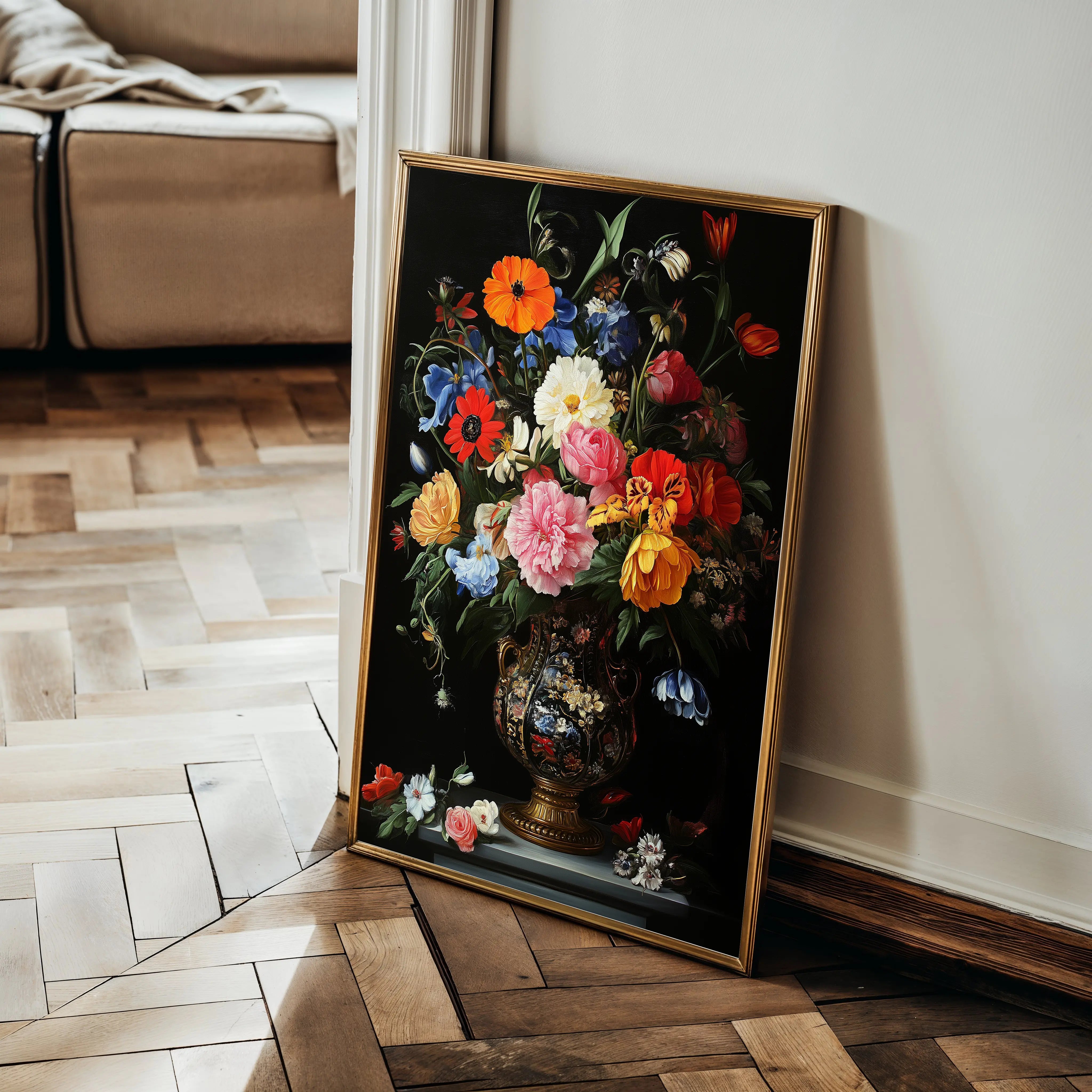 Floral Canvas Wall Art WAD1215-F 90 x 60 cm / Stretched on hidden frame