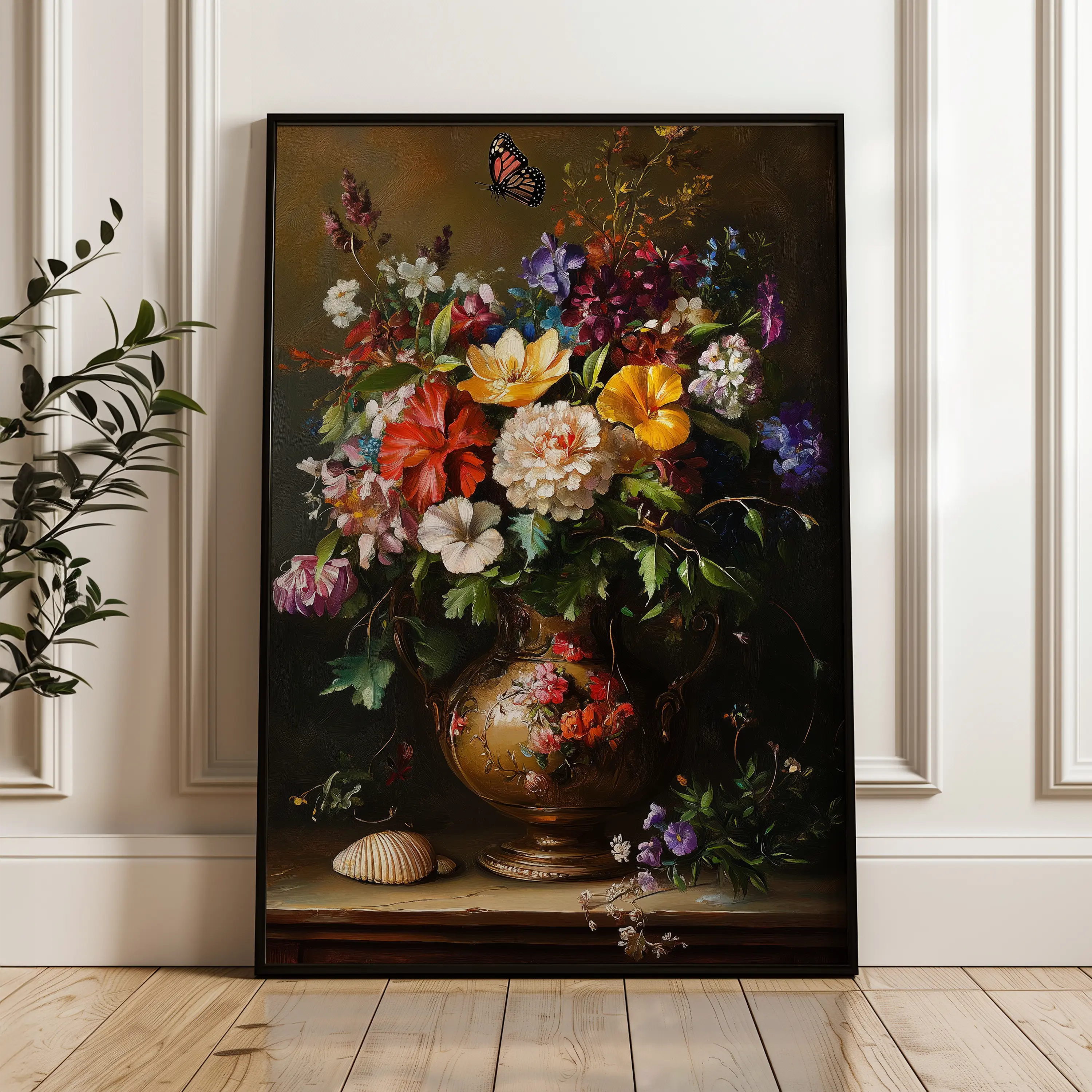 Floral Canvas Wall Art WAD1219-F 90 x 60 cm / Stretched on hidden frame