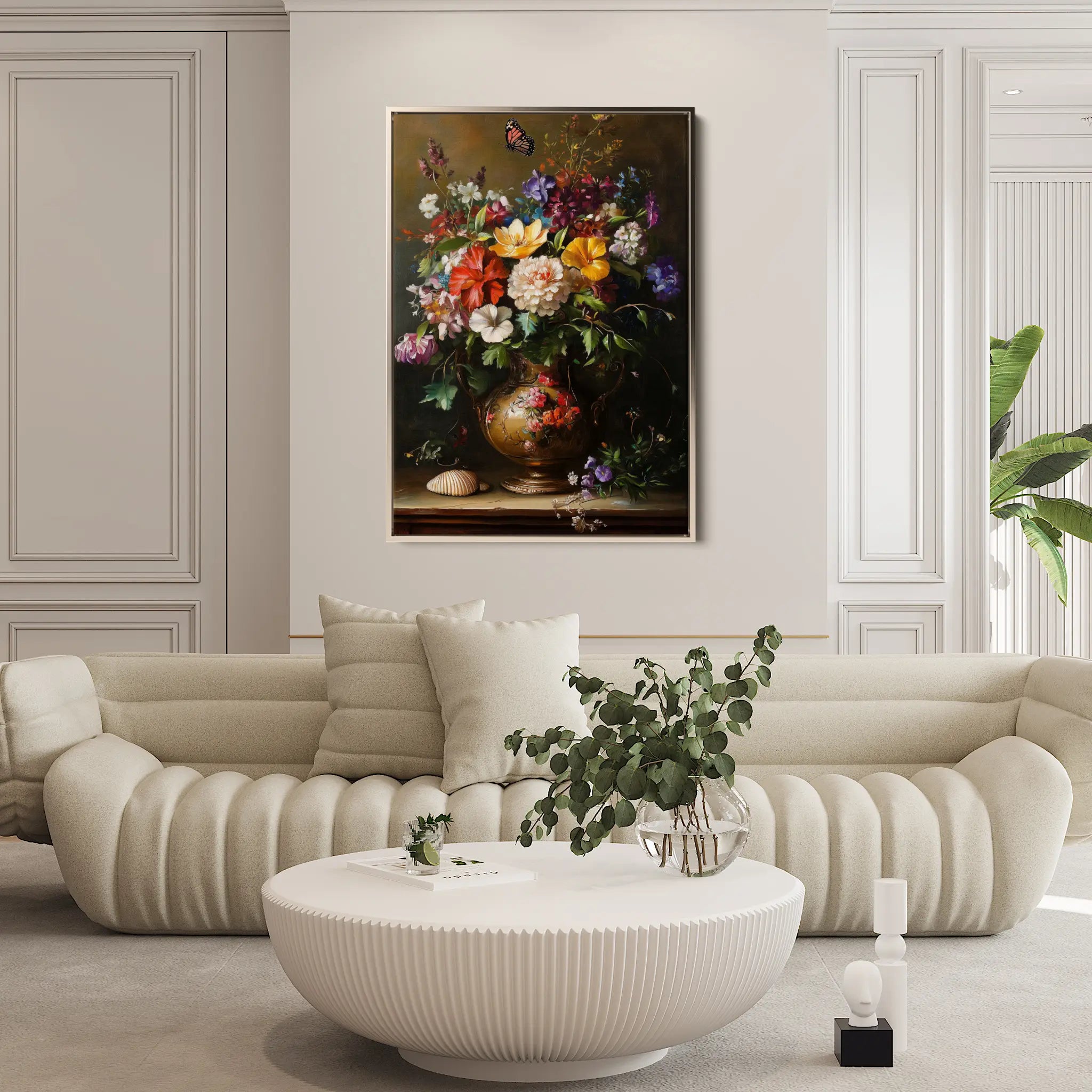 Floral Canvas Wall Art WAD1219-F 90 x 60 cm / Stretched on hidden frame