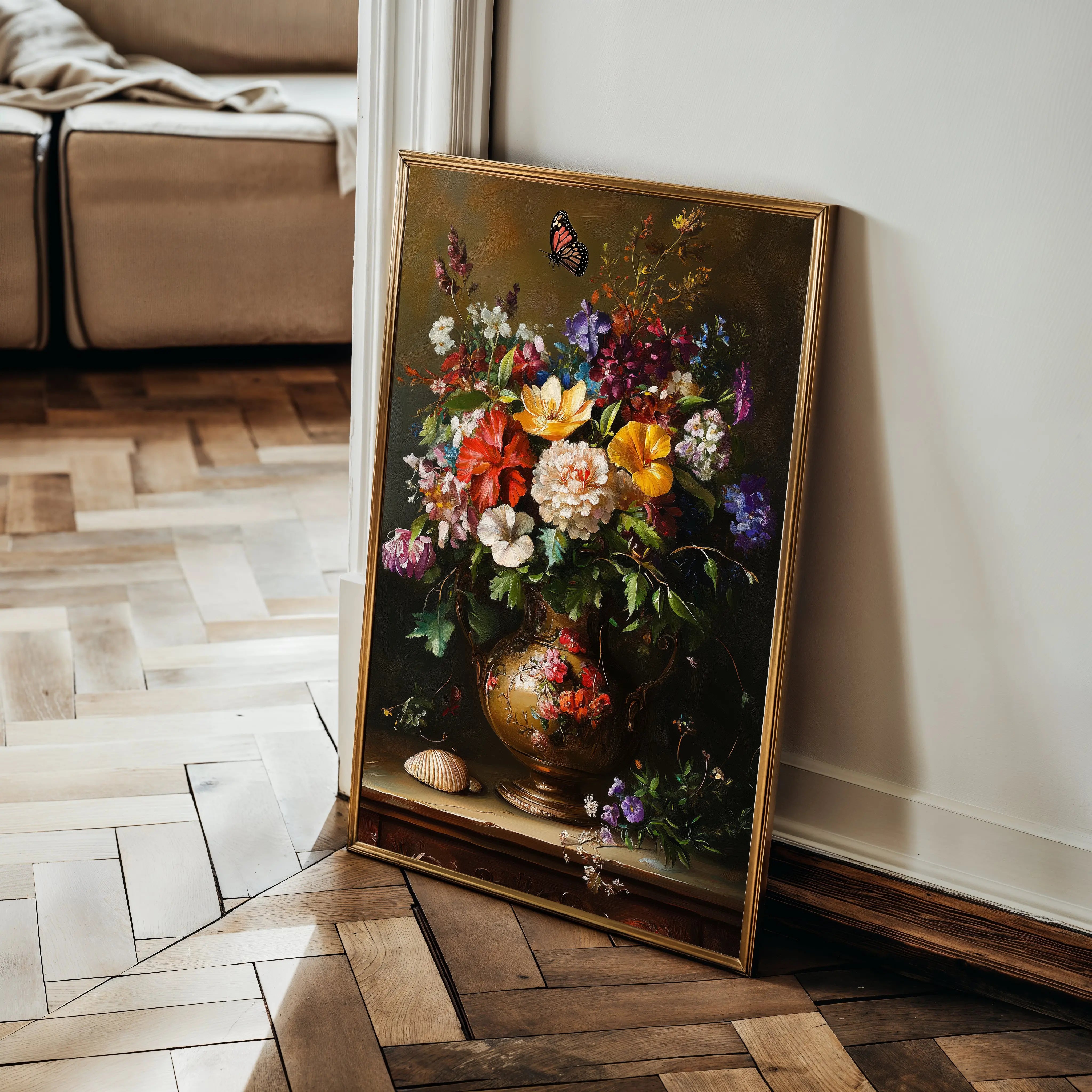 Floral Canvas Wall Art WAD1219-F 90 x 60 cm / Stretched on hidden frame