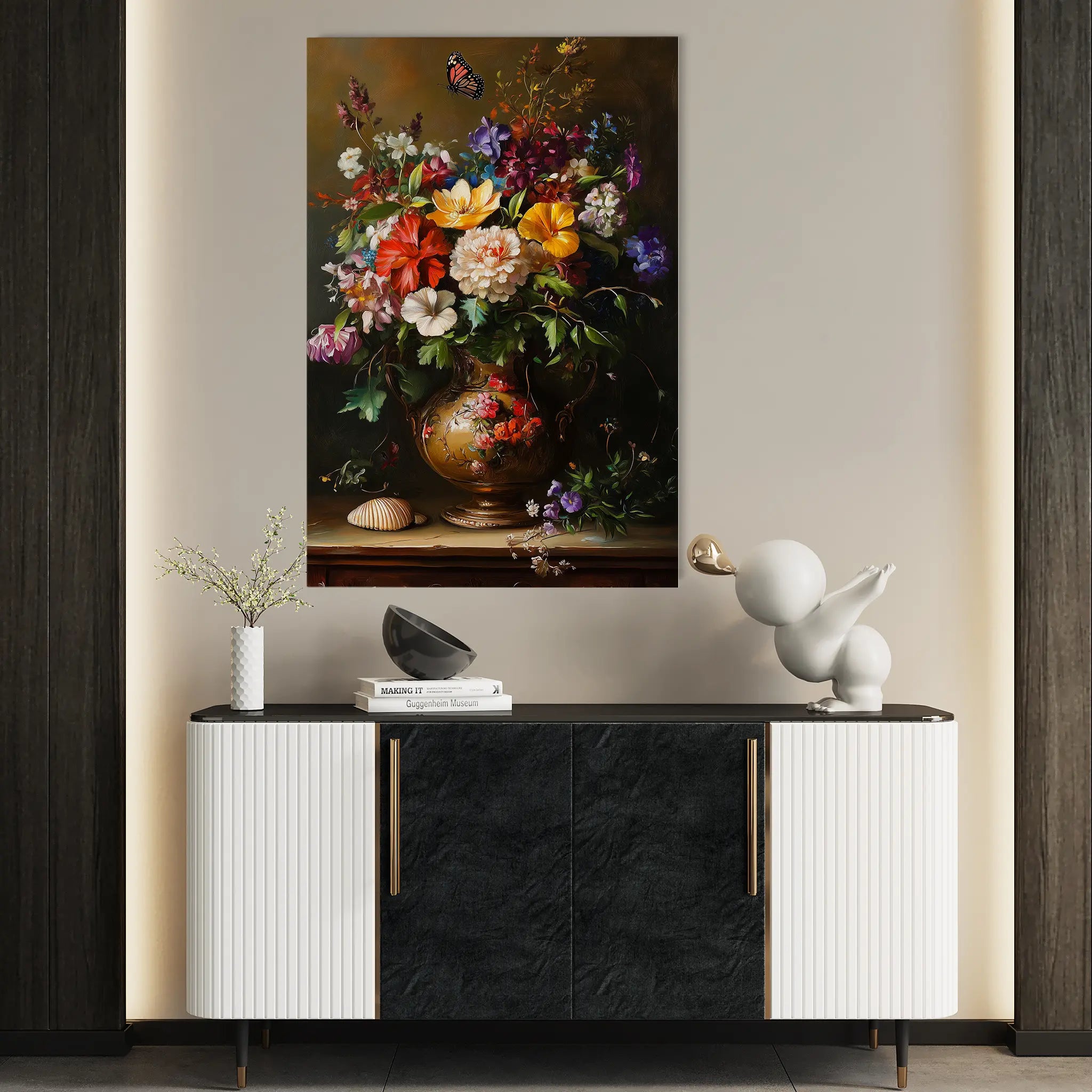 Floral Canvas Wall Art WAD1219-F 90 x 60 cm / Stretched on hidden frame