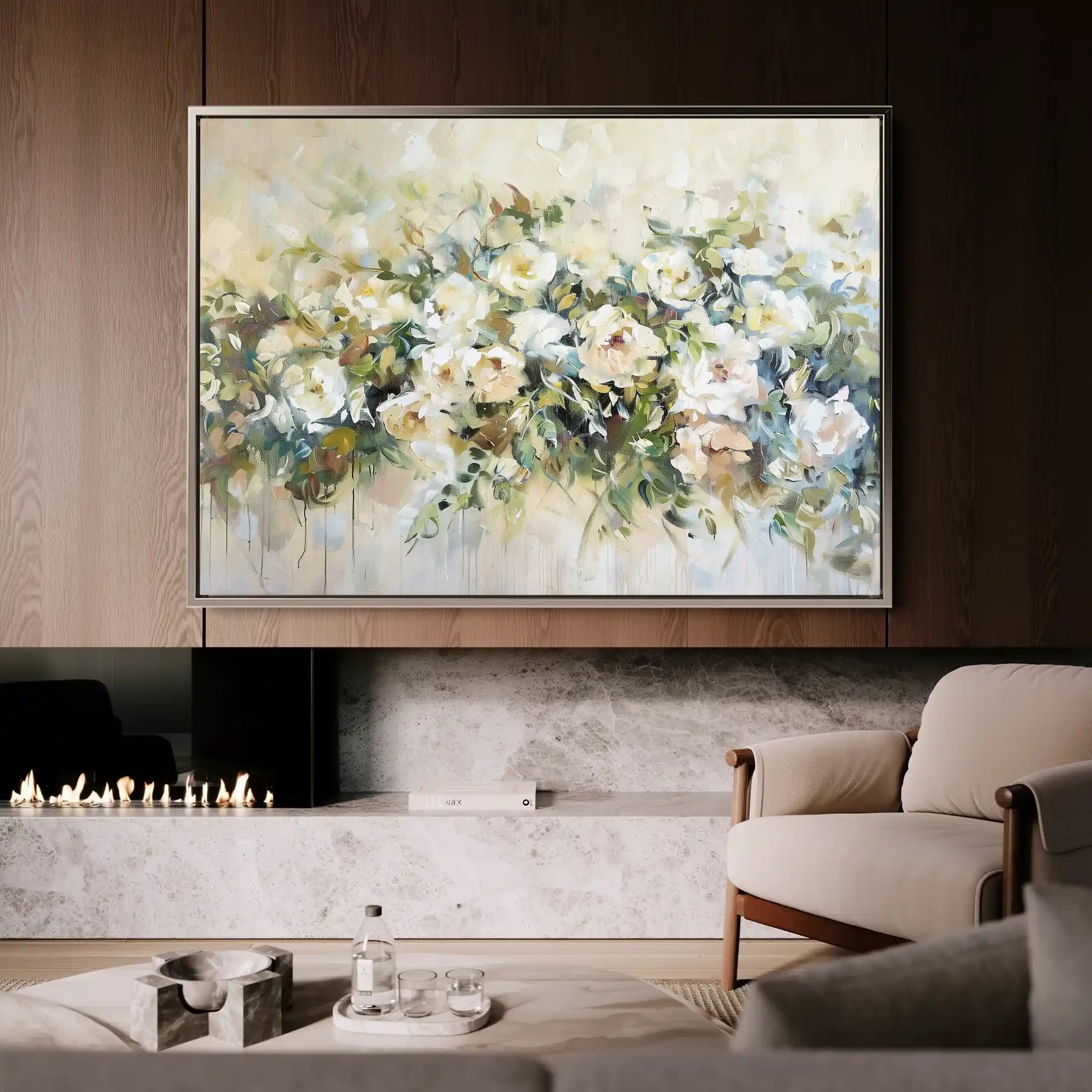 Floral Canvas Wall Art WAD122-F 90 x 60 cm / Stretched on hidden frame