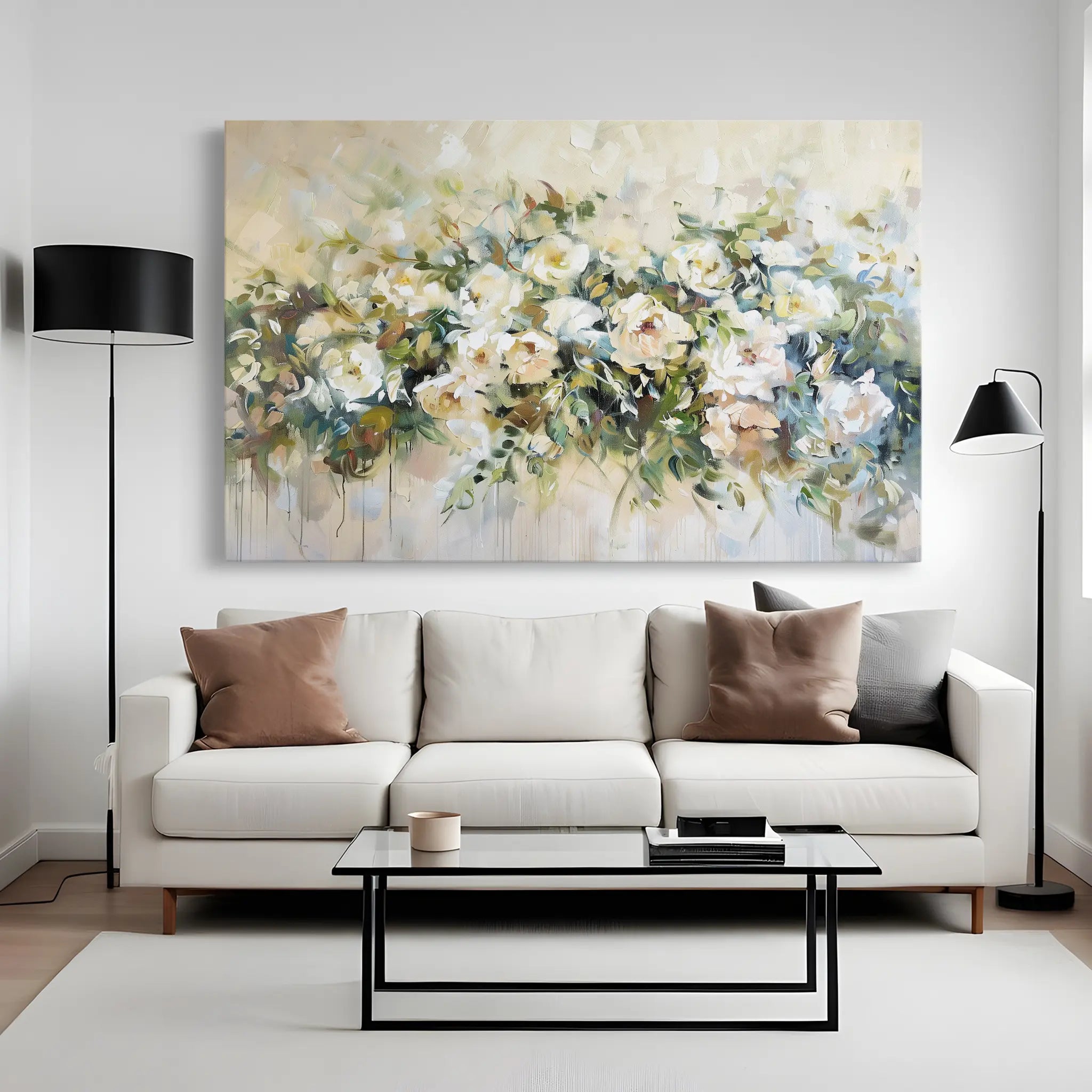 Floral Canvas Wall Art WAD122-F 90 x 60 cm / Stretched on hidden frame