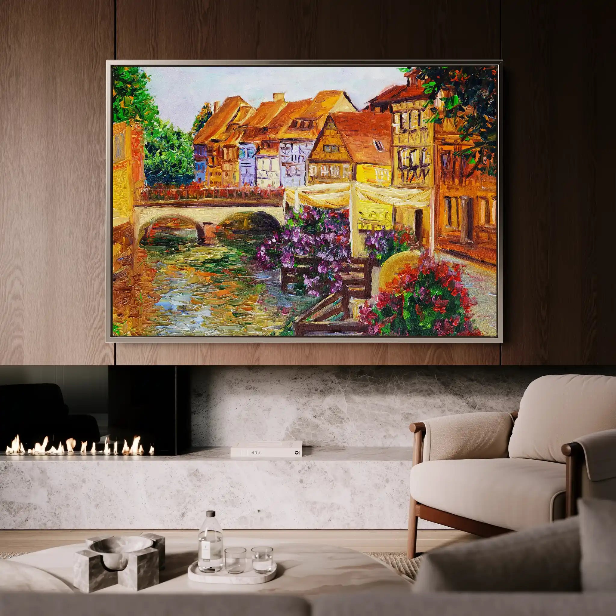 Landscape 122 Canvas Art 90 x 60 cm / Stretched on hidden frame