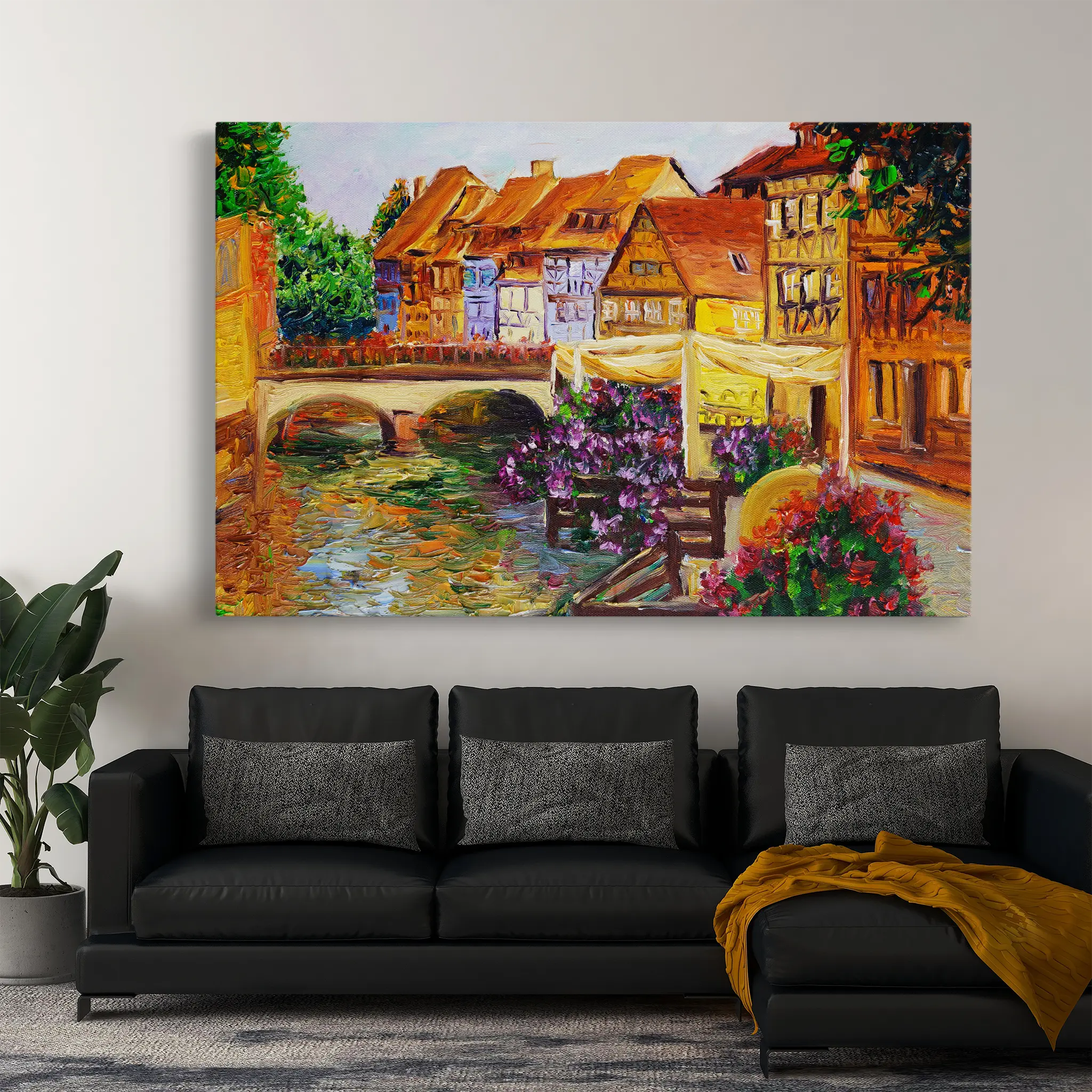 Landscape Canvas Wall Art WAD122-L 90 x 60 cm / Stretched on hidden frame