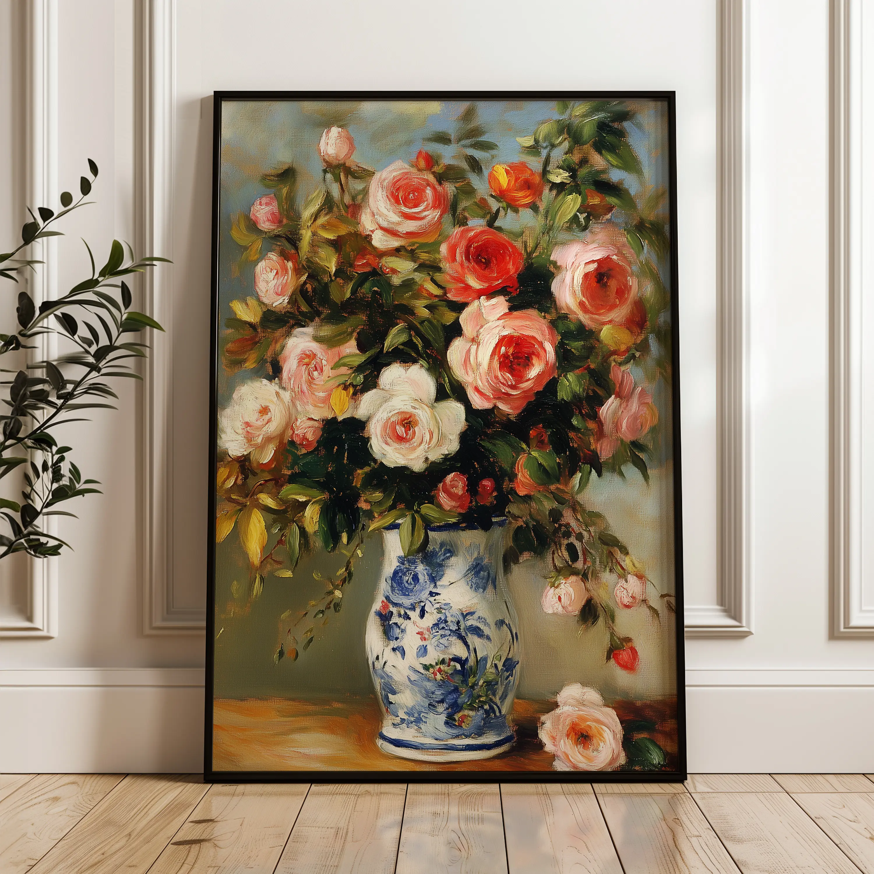 Floral Canvas Wall Art WAD1222-F 90 x 60 cm / Stretched on hidden frame