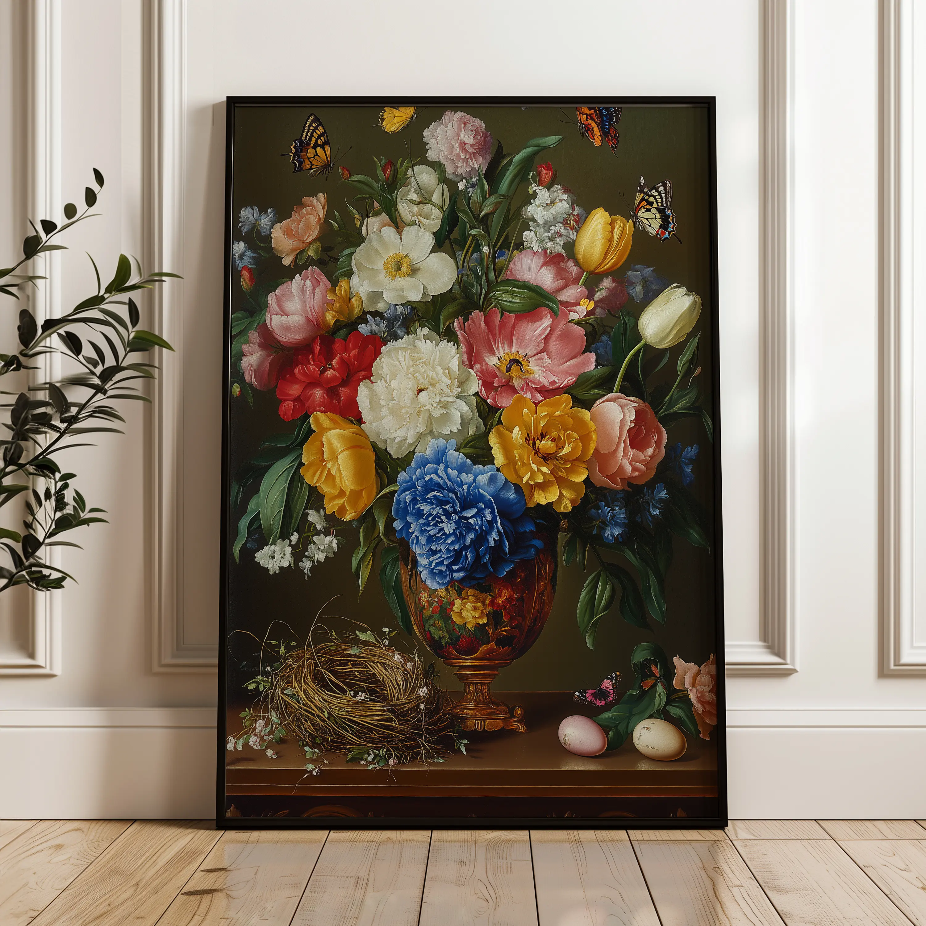 Floral Canvas Wall Art WAD1223-F 90 x 60 cm / Stretched on hidden frame