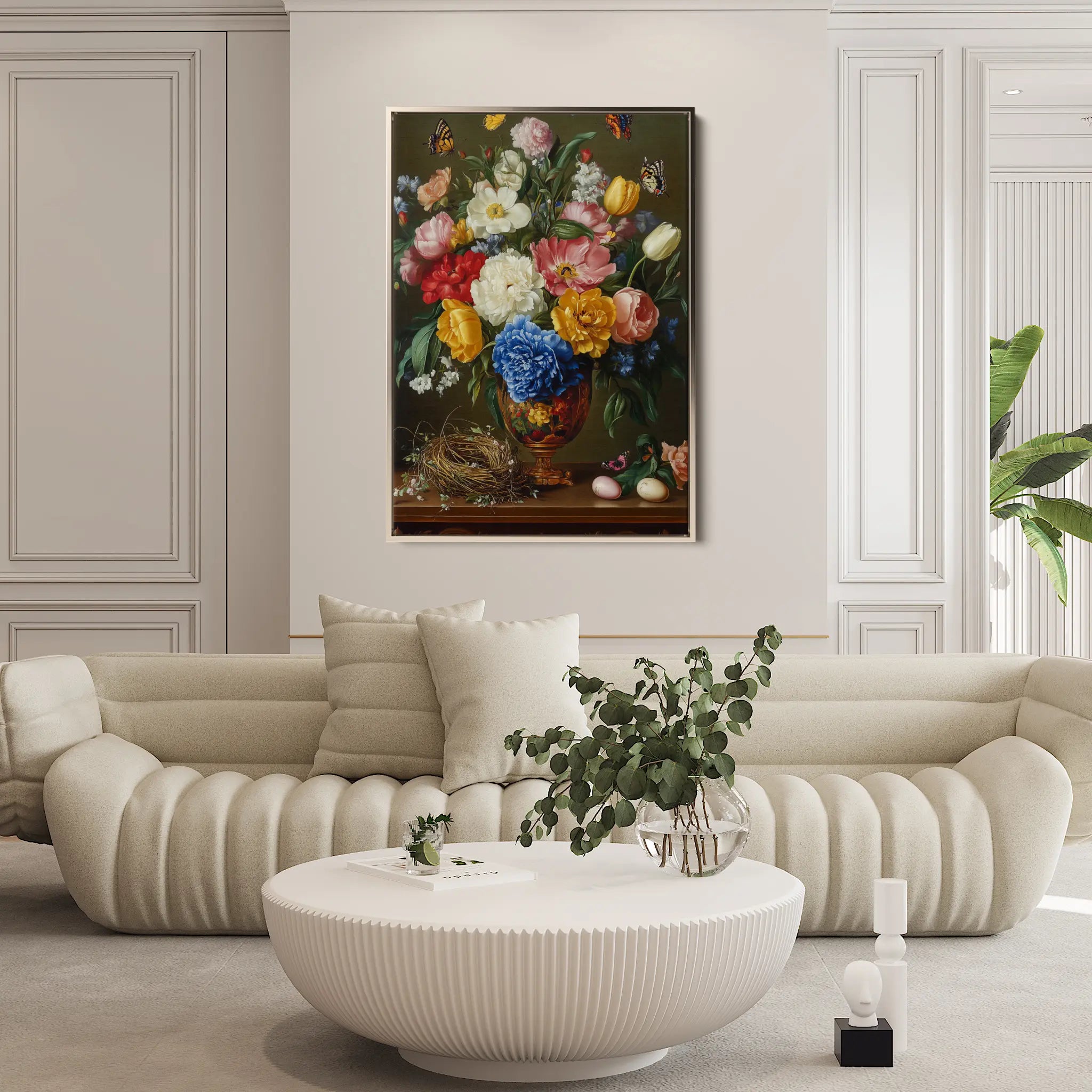 Floral Canvas Wall Art WAD1223-F 90 x 60 cm / Stretched on hidden frame