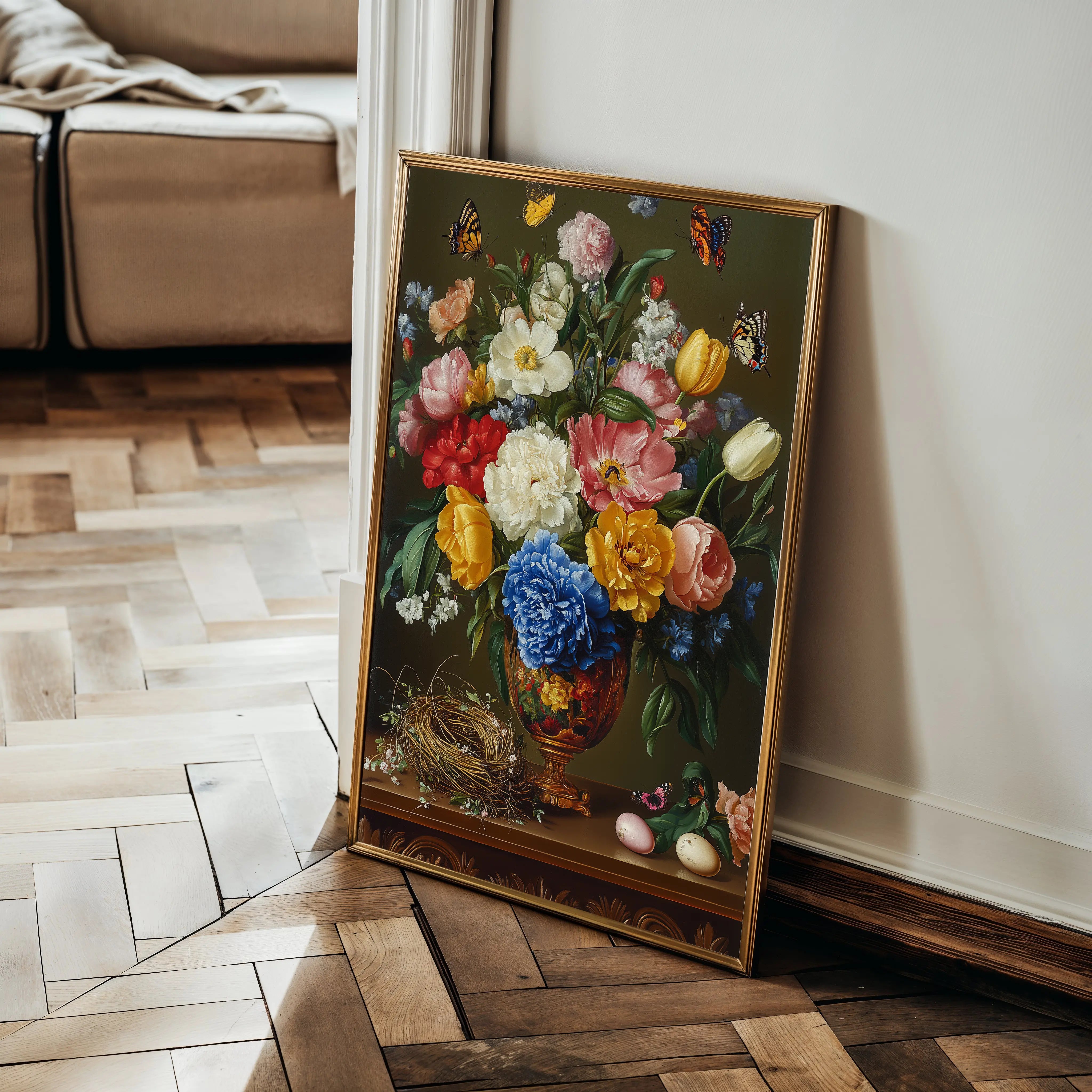 Floral Canvas Wall Art WAD1223-F 90 x 60 cm / Stretched on hidden frame