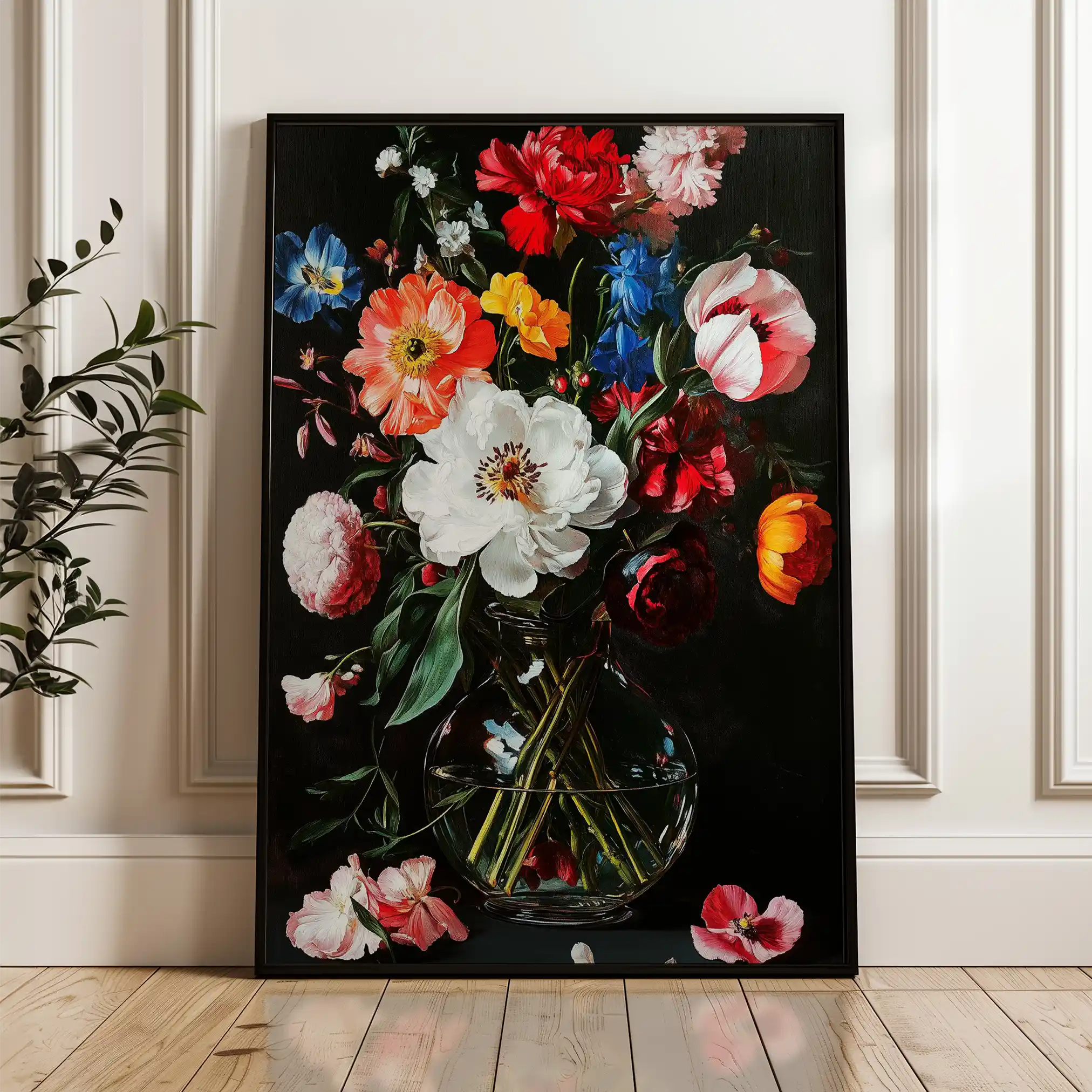 Floral Canvas Wall Art WAD1224-F 90 x 60 cm / Stretched on hidden frame