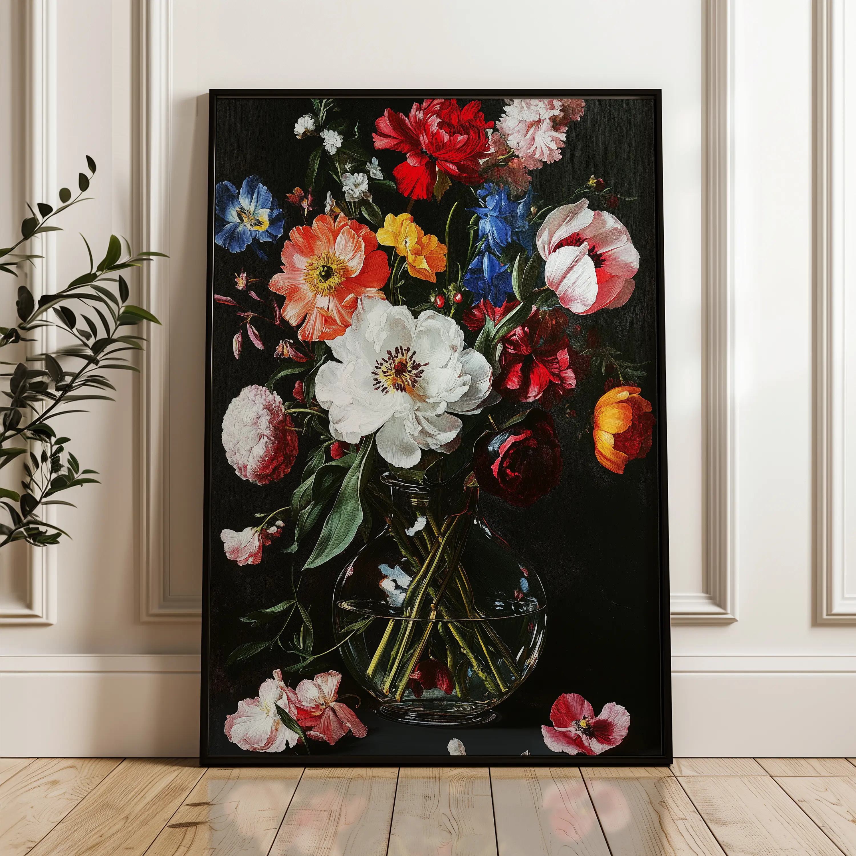 Floral Canvas Wall Art WAD1224-F 90 x 60 cm / Stretched on hidden frame